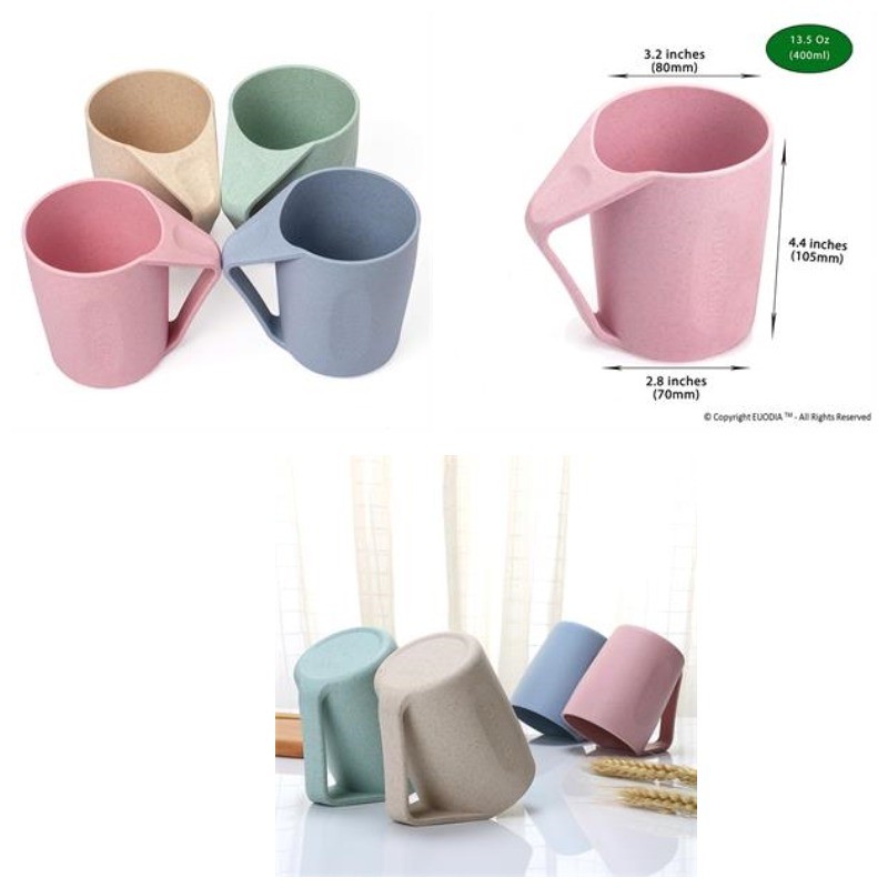 Wheat Straw Plastic Coffee Cups