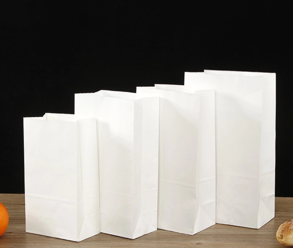White/Brown Kraft Paper Popcorn Bag - 4 lb 1