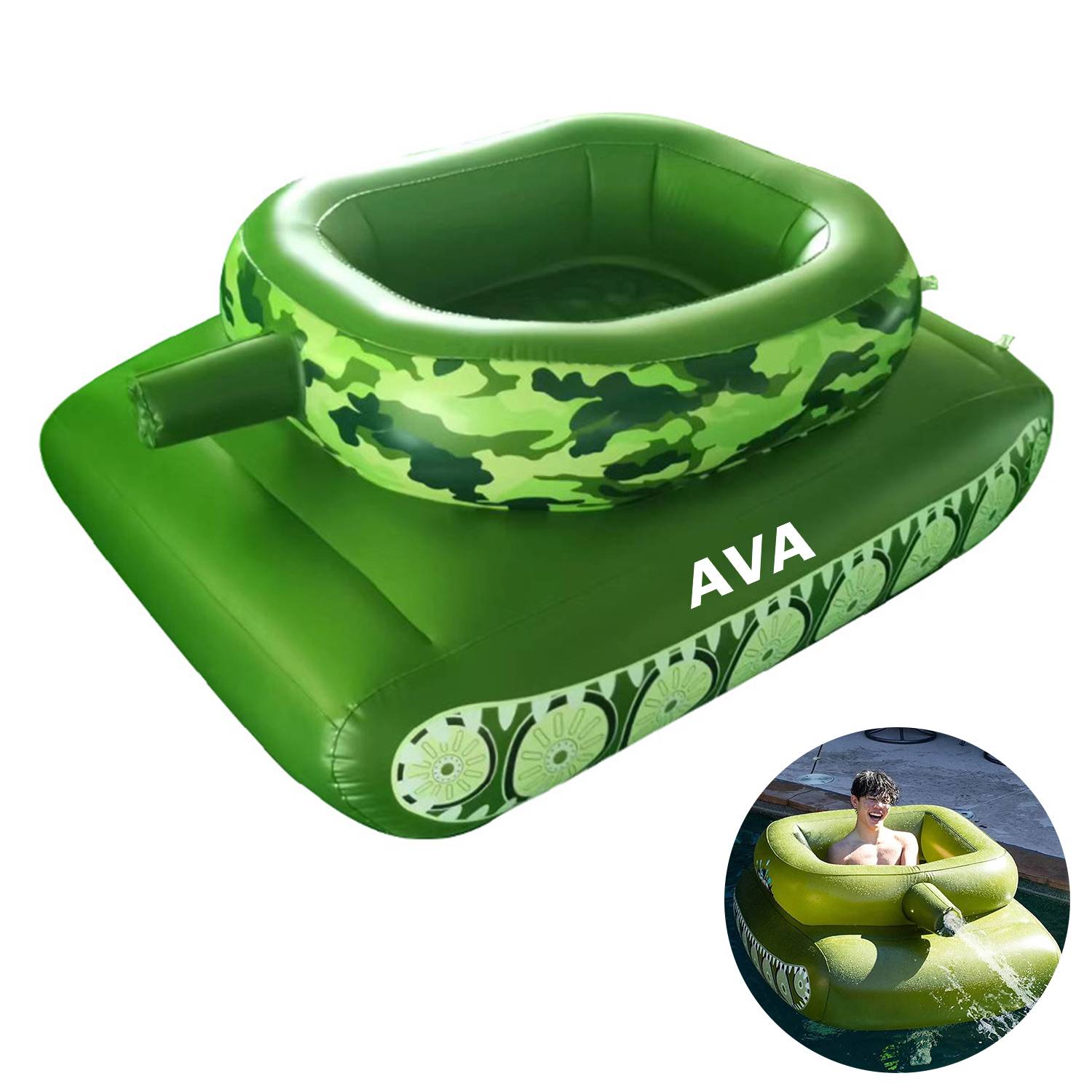 Inflatable tank swimming ring 2