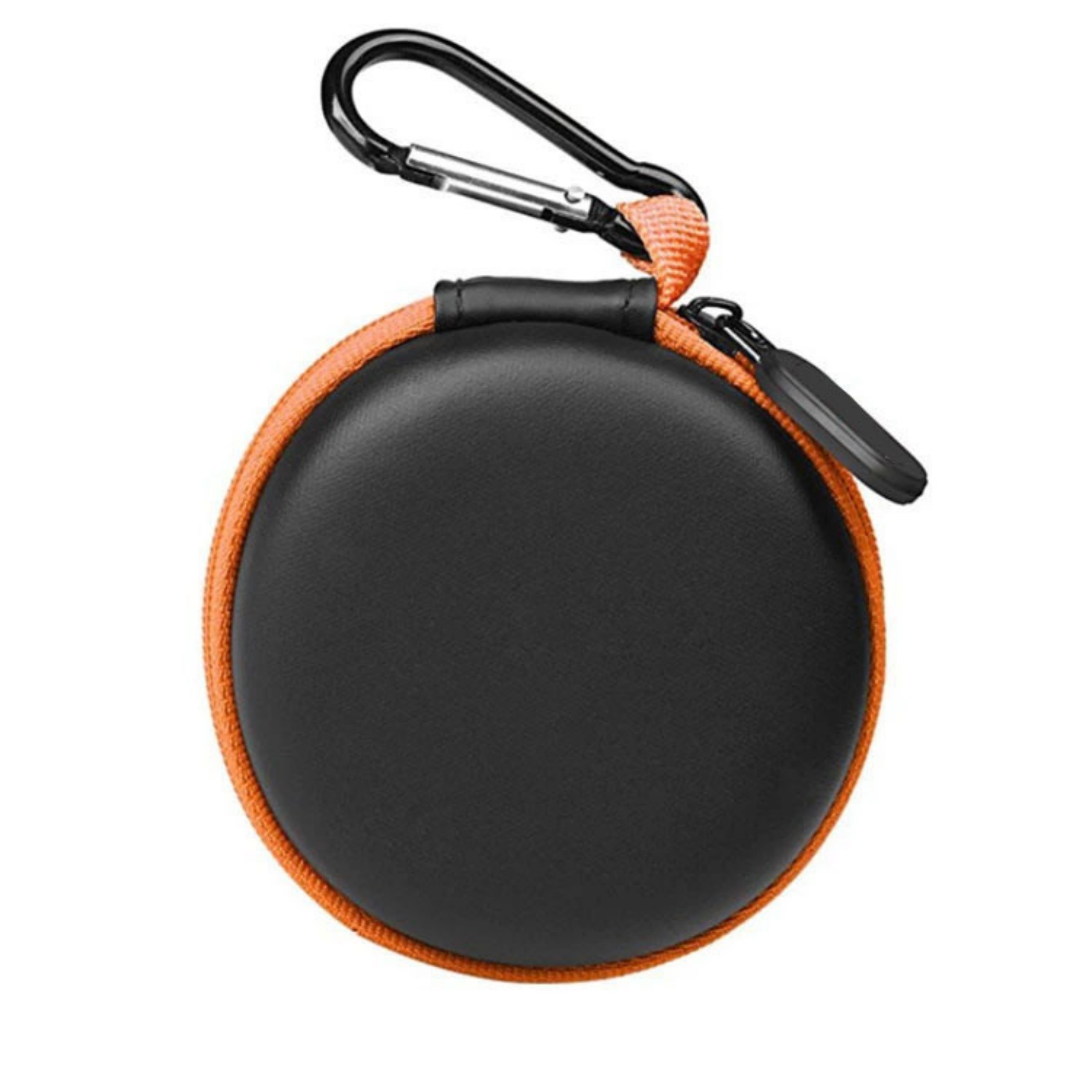 Round Zippered Electronics Travel Case with Carabiner 3