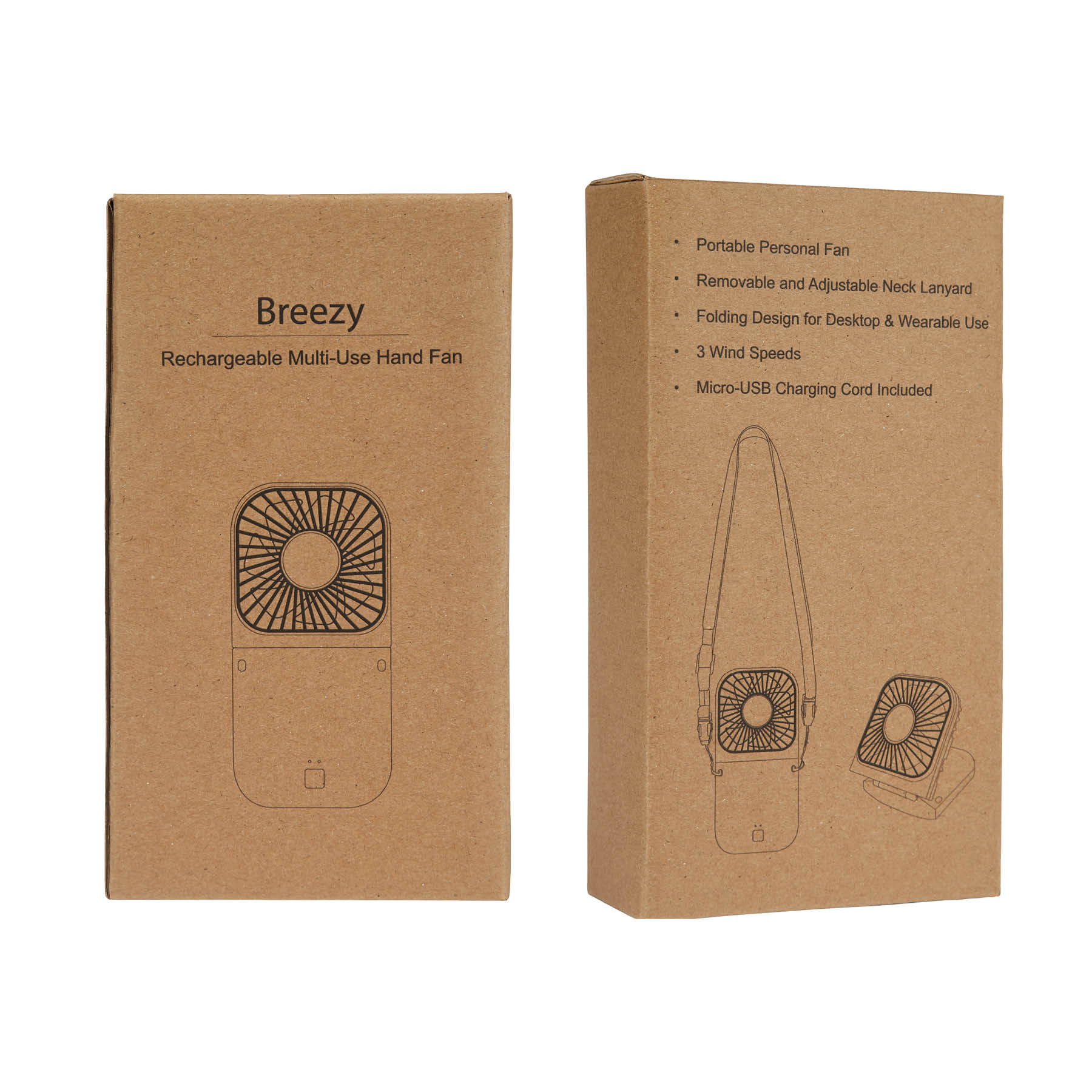 Breezy Rechargeable Multi-Use Hand Fan 4