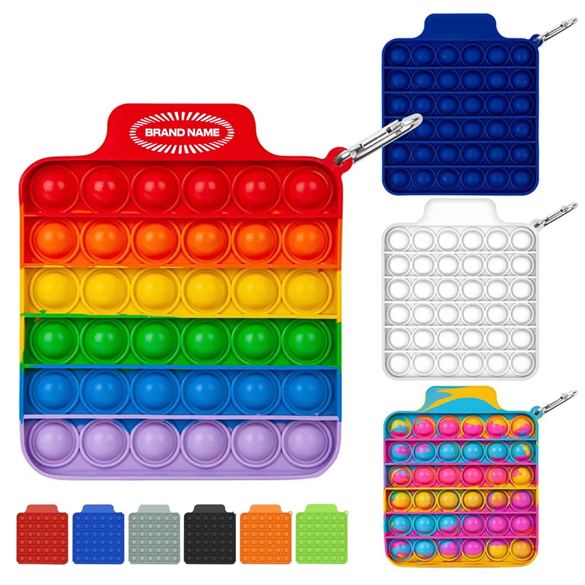 Push Pop Silicone Bubble Stress Relief Toys Squishy Washable 3
