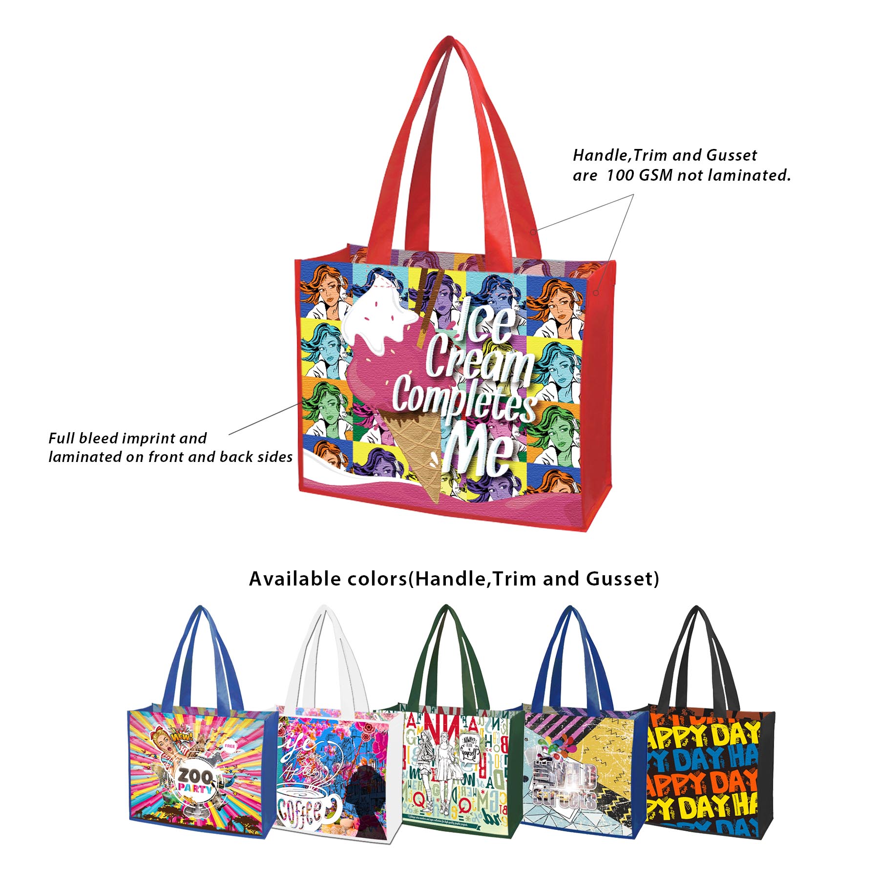 Free Shipping 16 x 12 Small Quantity Custom Laminated Bag 1