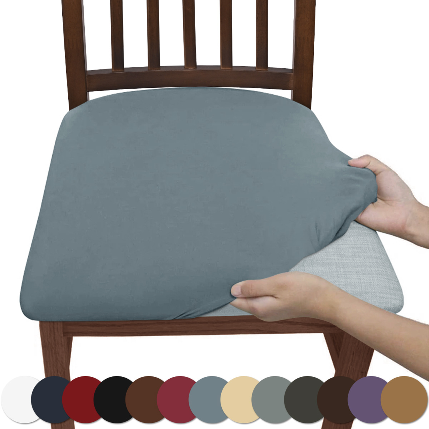 Olid Color Luxury Brushed Chair Covers 5