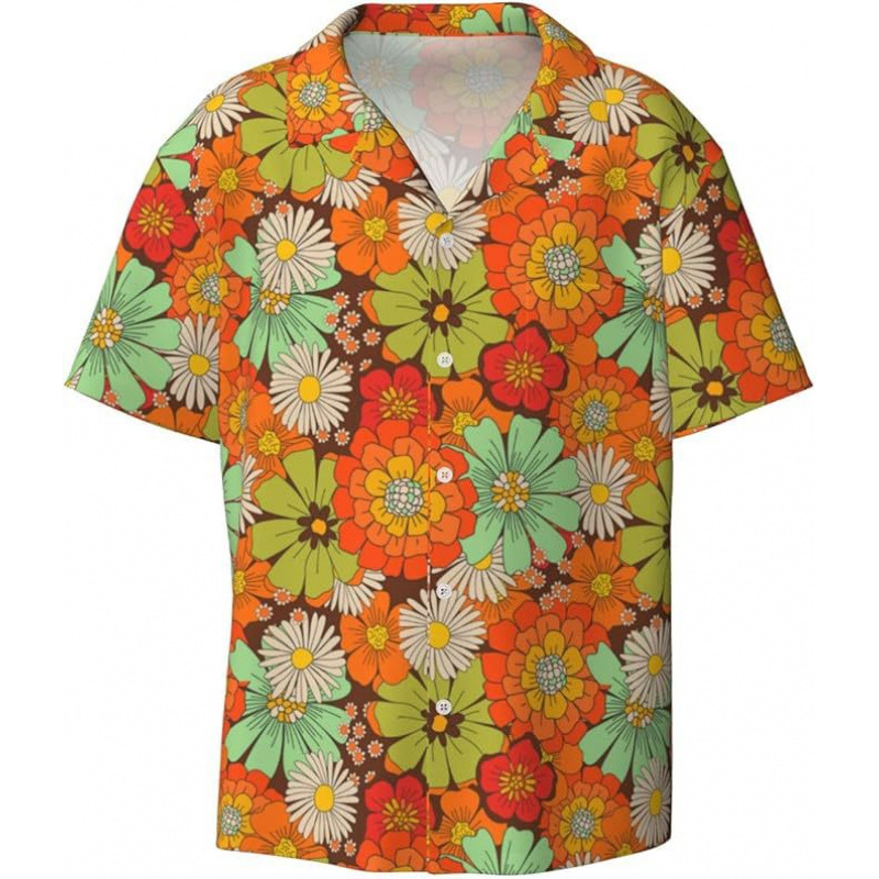 Unisex Hawaiian Shirt Tropical Aloha Short Sleeve Shirt 4