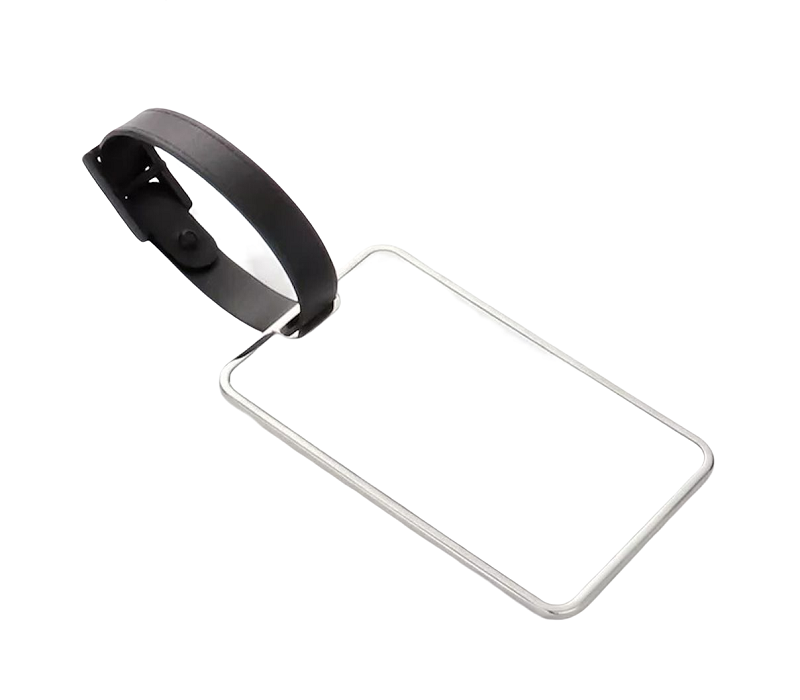 Zinc Alloy Luggage Tag with Adjustable Strap 2