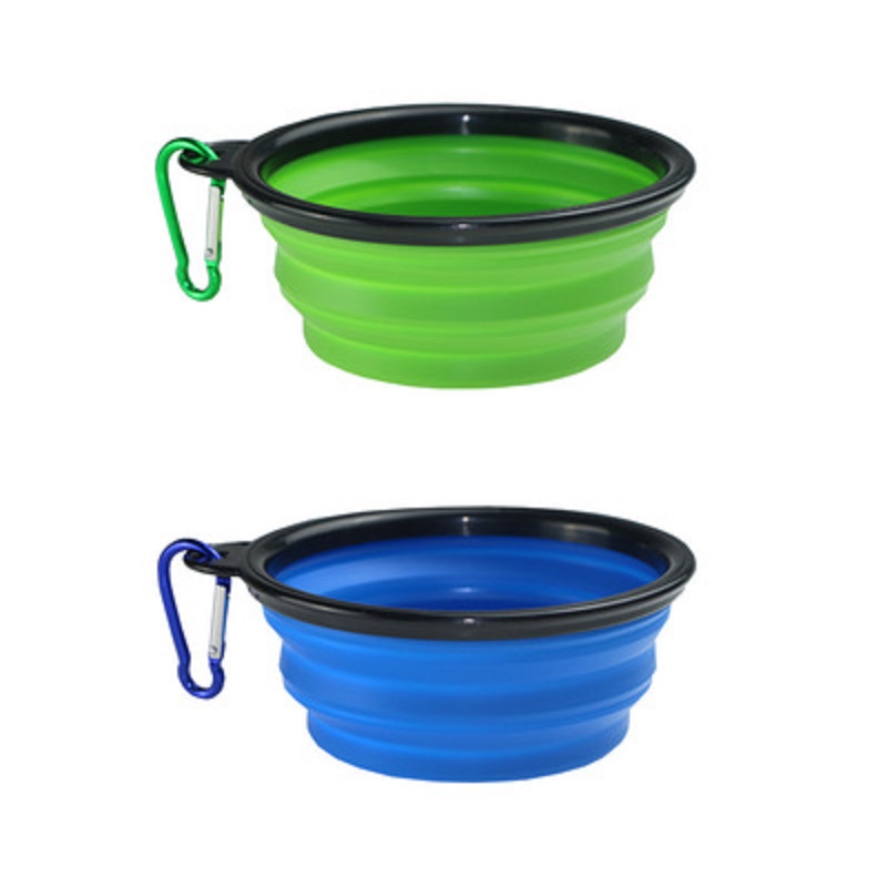 Folding Collapsible Pet Bowl w/Carabiner 3