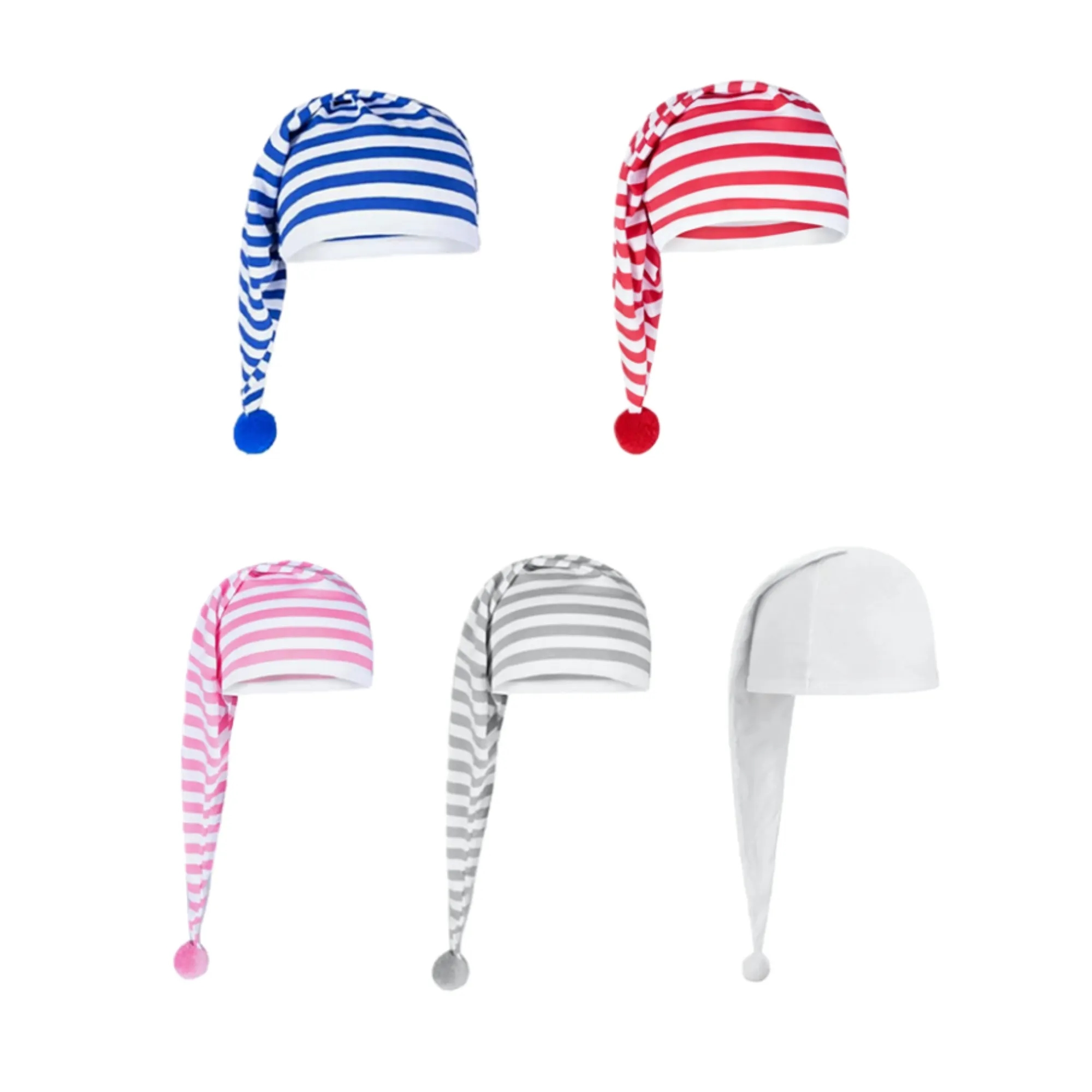 Stocking Cap Elf Santa Hat Christmas Nightcap With Pom Pom 3