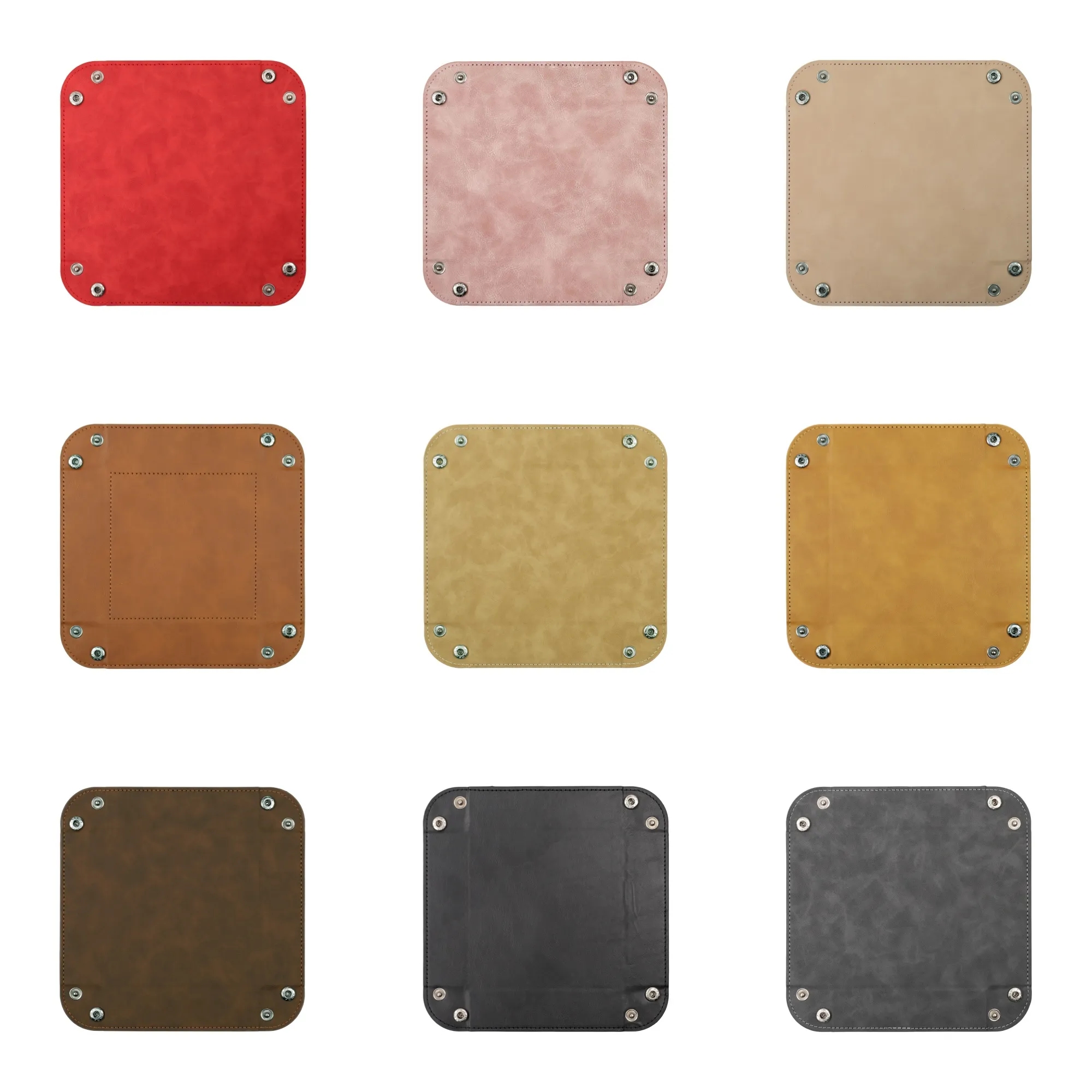 Foldable Square PU Leather Dice Tray 2