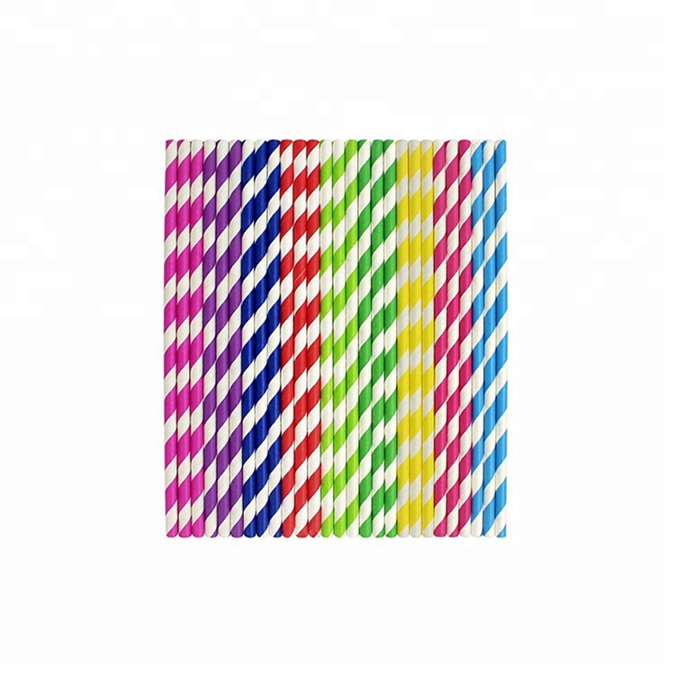 Biodegradable Striped Paper Straws