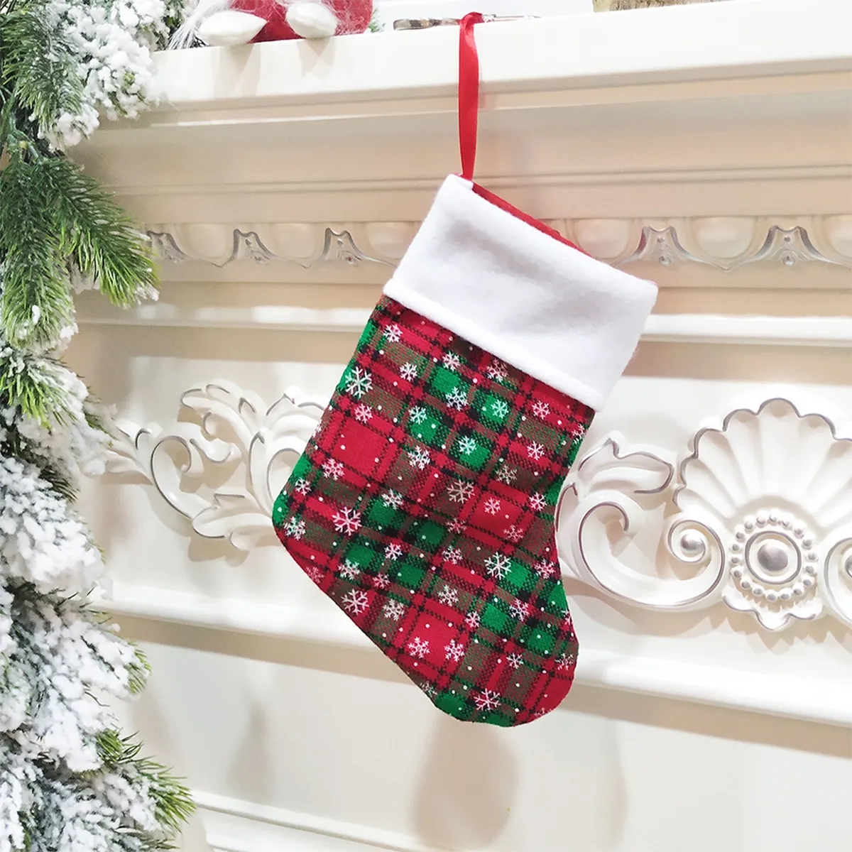 Christmas Gift Socks Decoration Ornament Candy Stuffer Bag 4