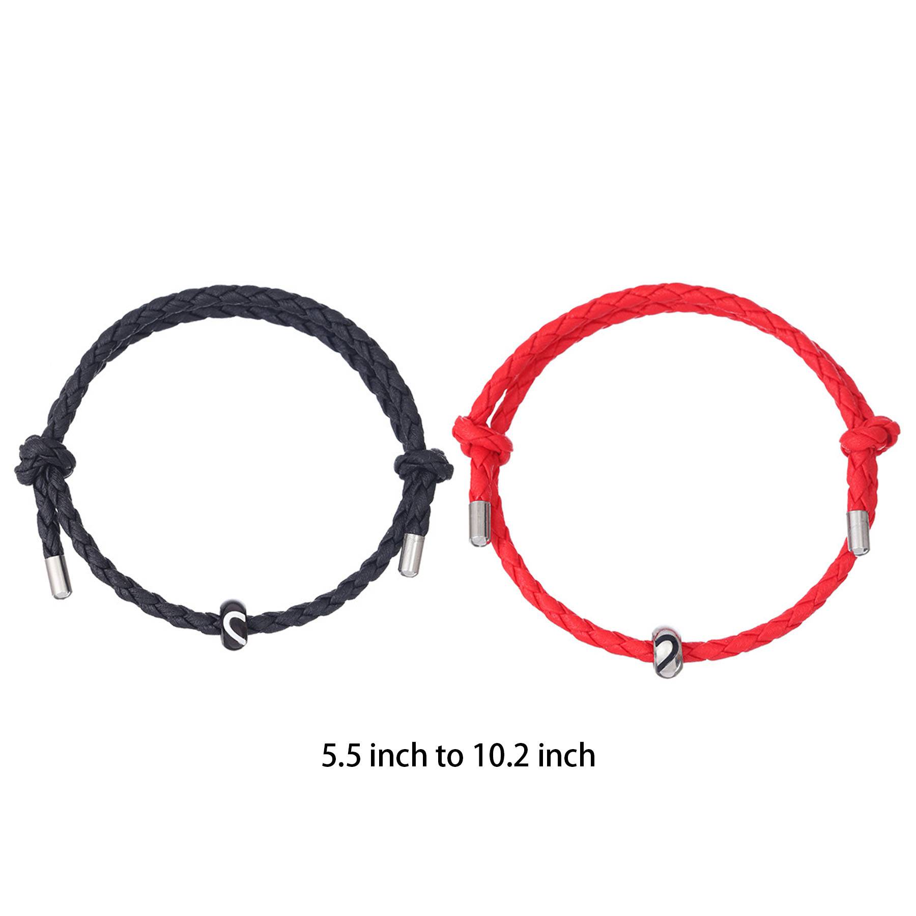 PU woven leather couple bracelet 4