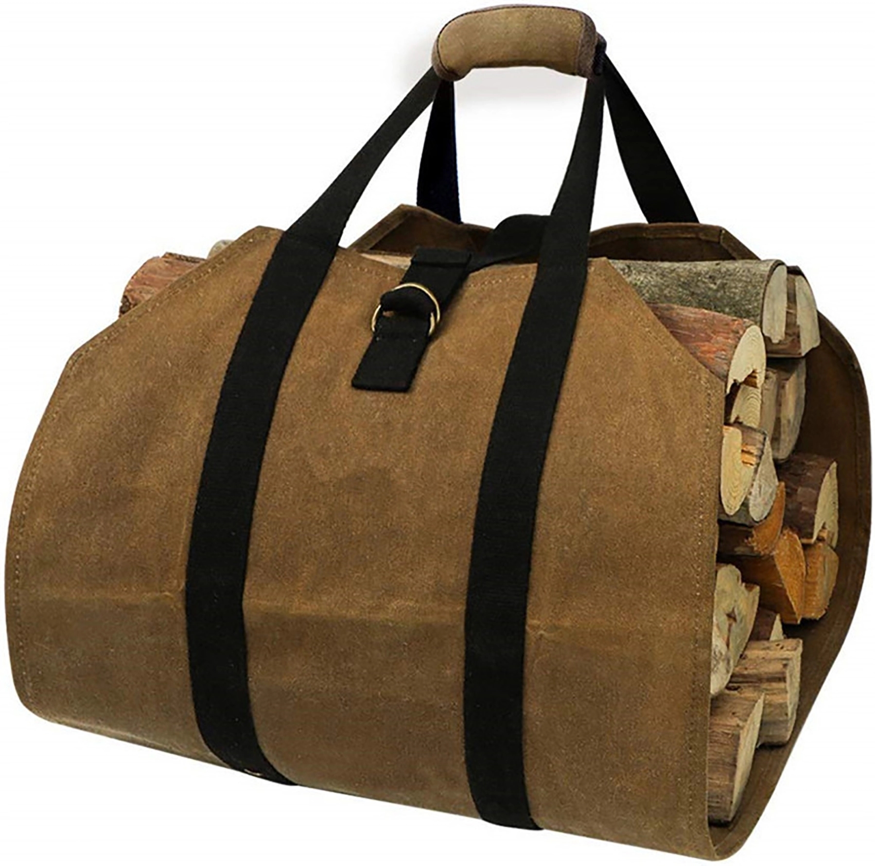 Log Carrier For Firewood 39 In X 18In Waxed Canvas Bag 5