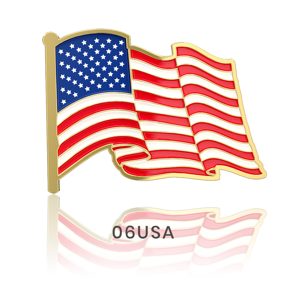 1" Stock Flag Pins 33
