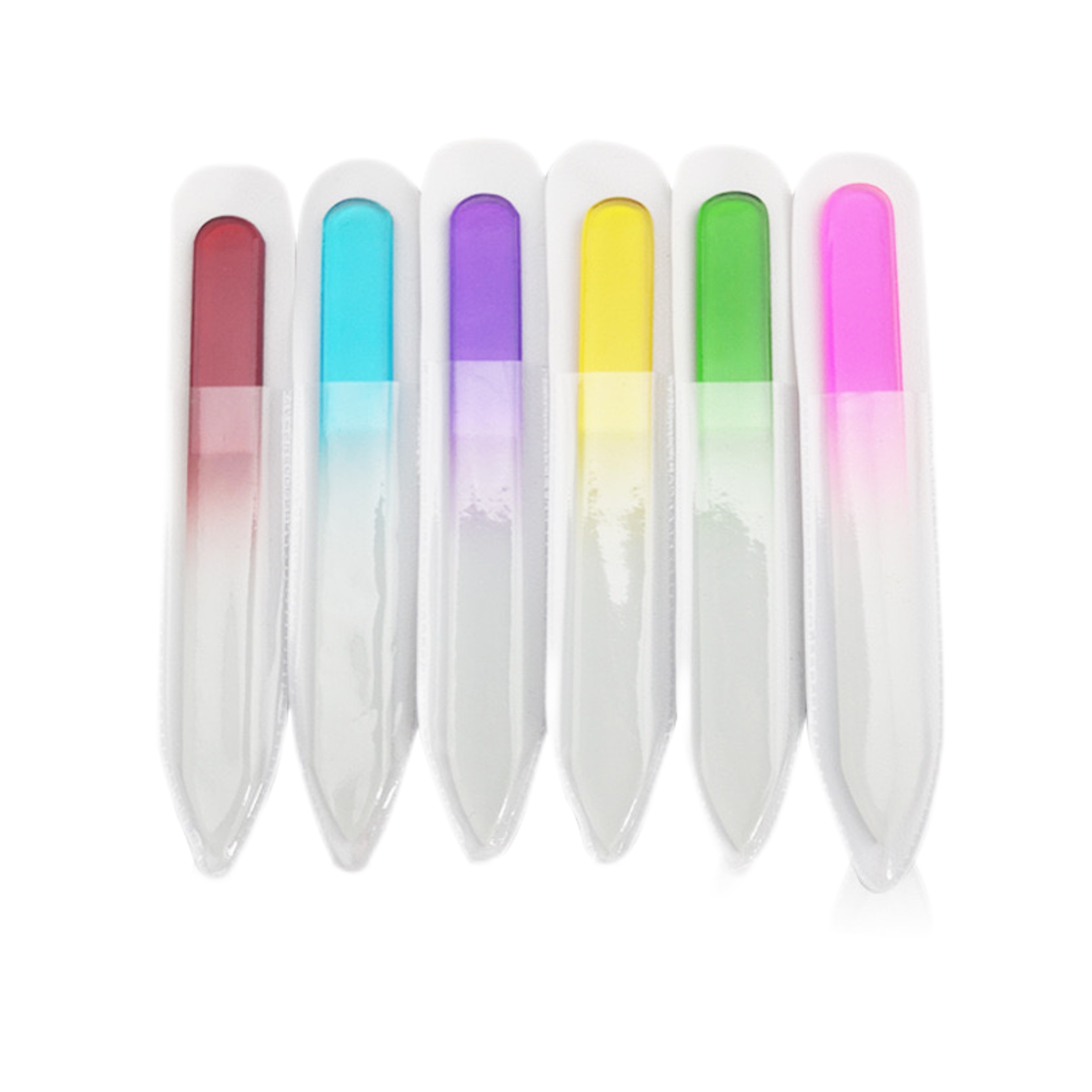 5 1/2" Premium Tempered Glass Nail File in Clear Sleeve 2
