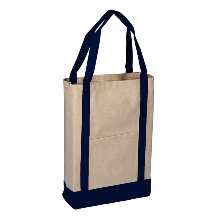 Heavy Duty 18 oz Cotton Canvas Tote Bag - 17"W x 13"H x 5"D 3