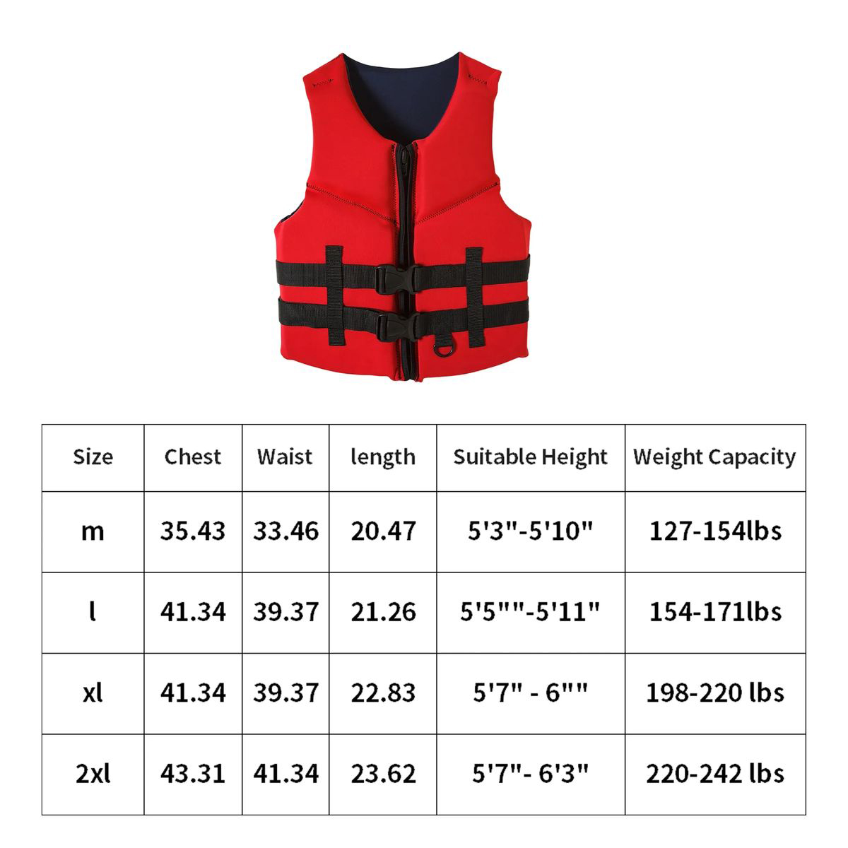 Buoyant Neoprene Life Vest for Boating and Kayaking 4