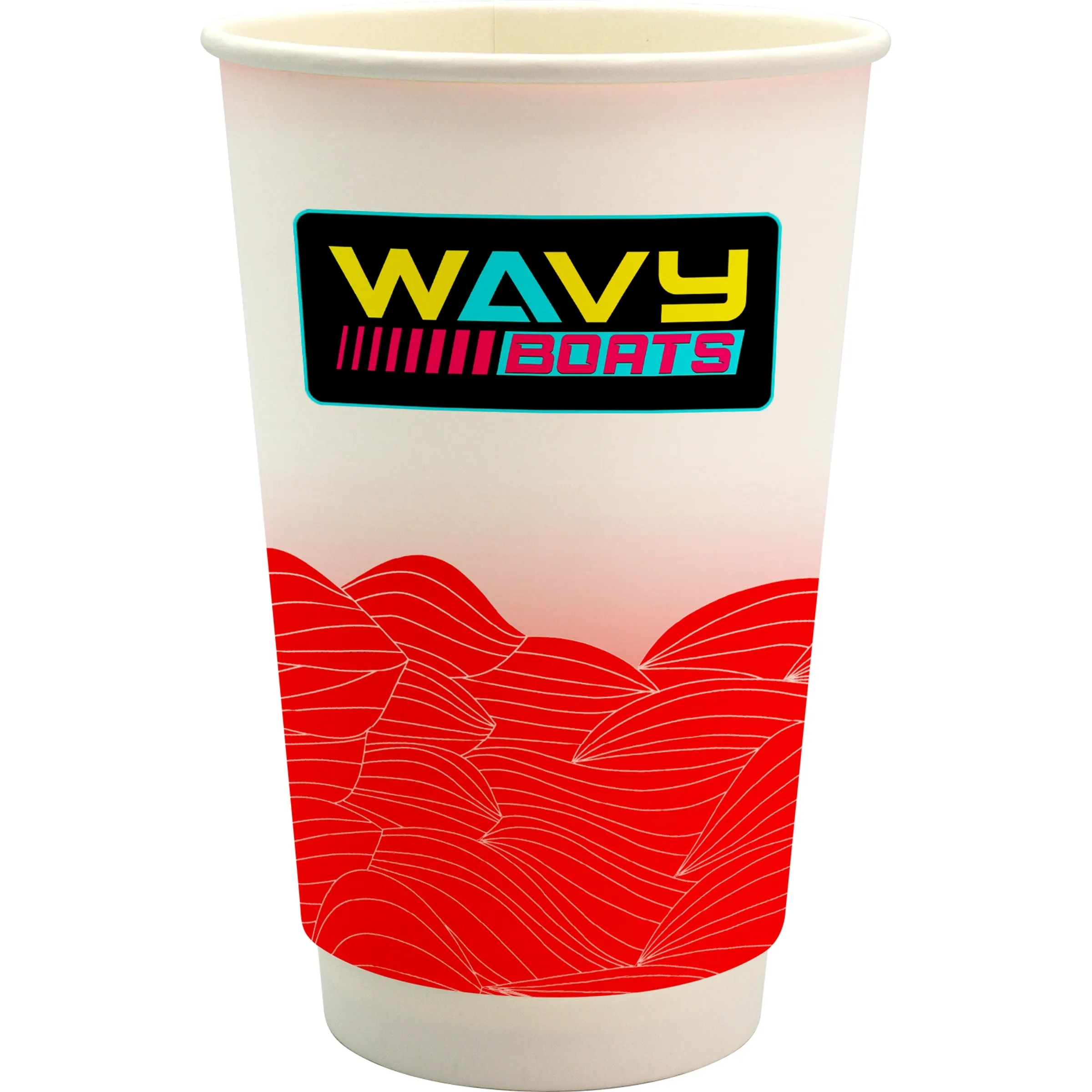 16 oz. Full Color Turbulent Waves Cube Paper Cup 12