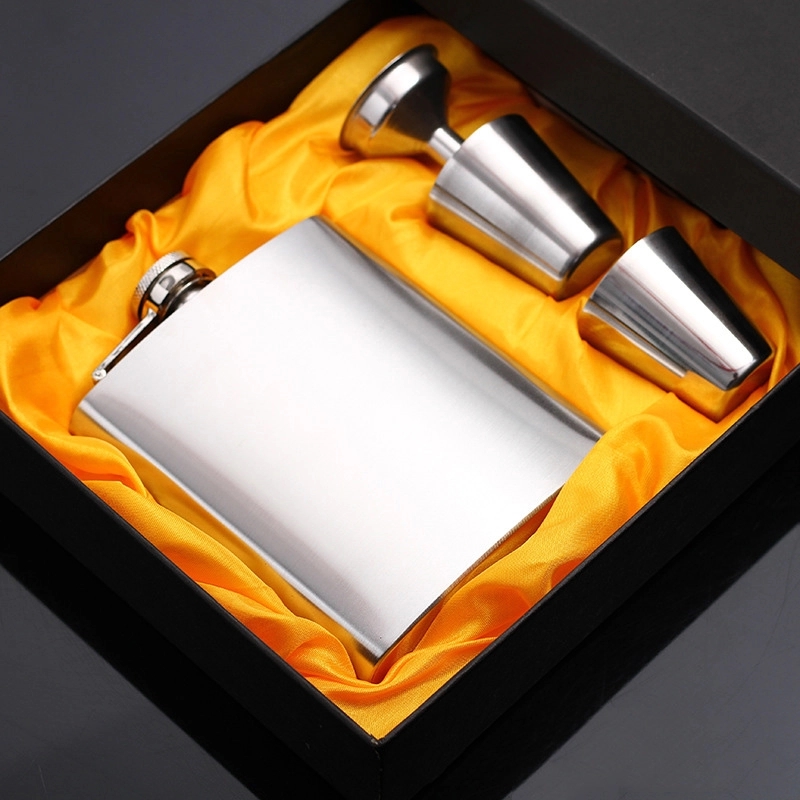 7Oz Stainless Steel Wine Flask, custom water bottle with logo imprint 6