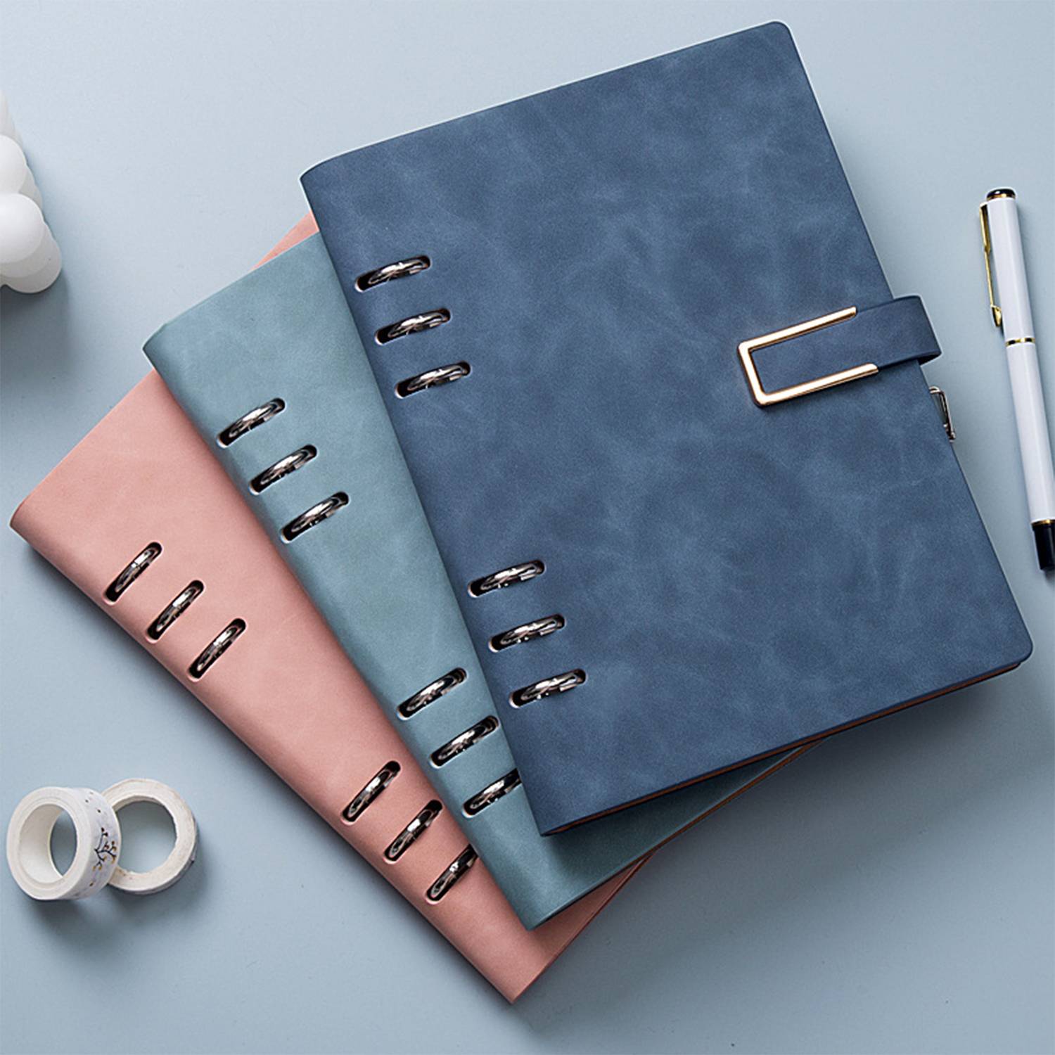 A5 Magnetic Snap Loose Leaf Notebook 4