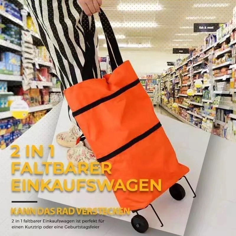 Folding Trolley Bag with Wheels 2