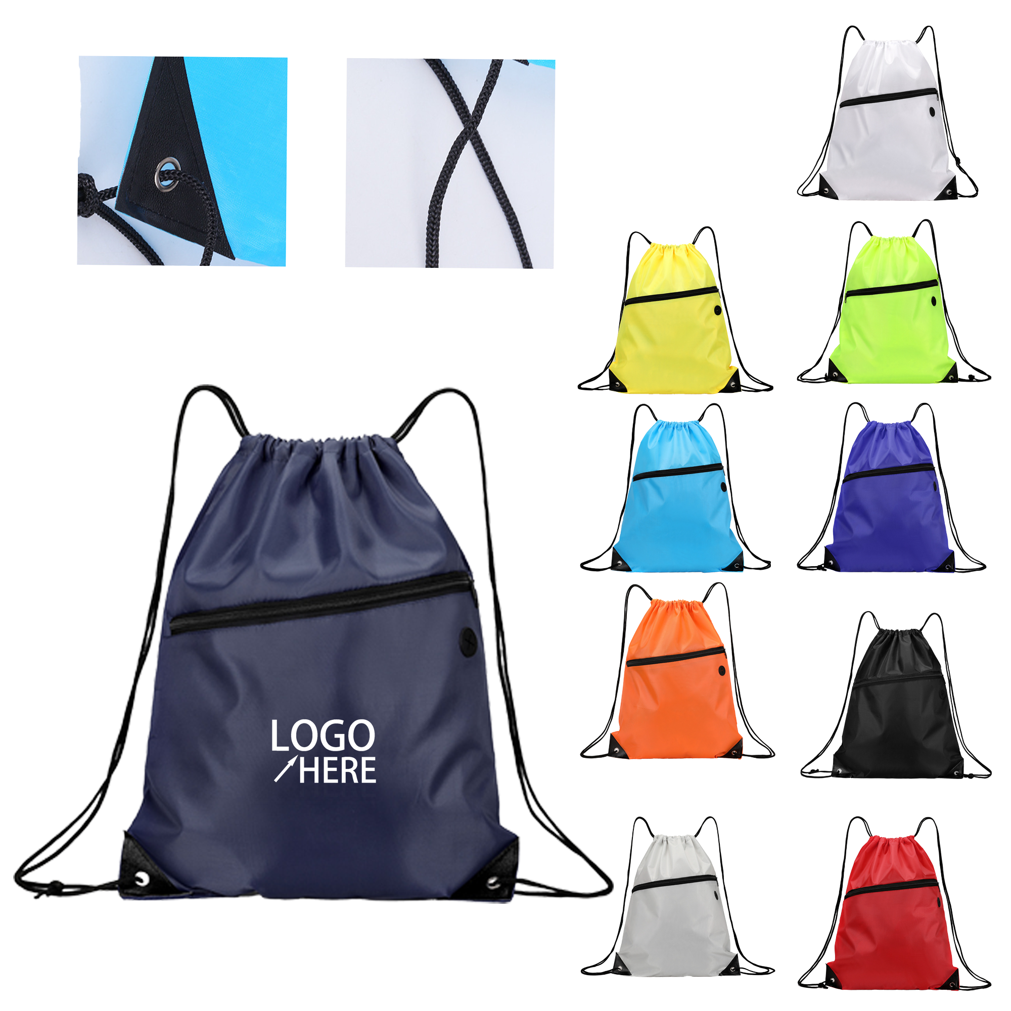 Oxford Backpack with Drawstring Closure 12