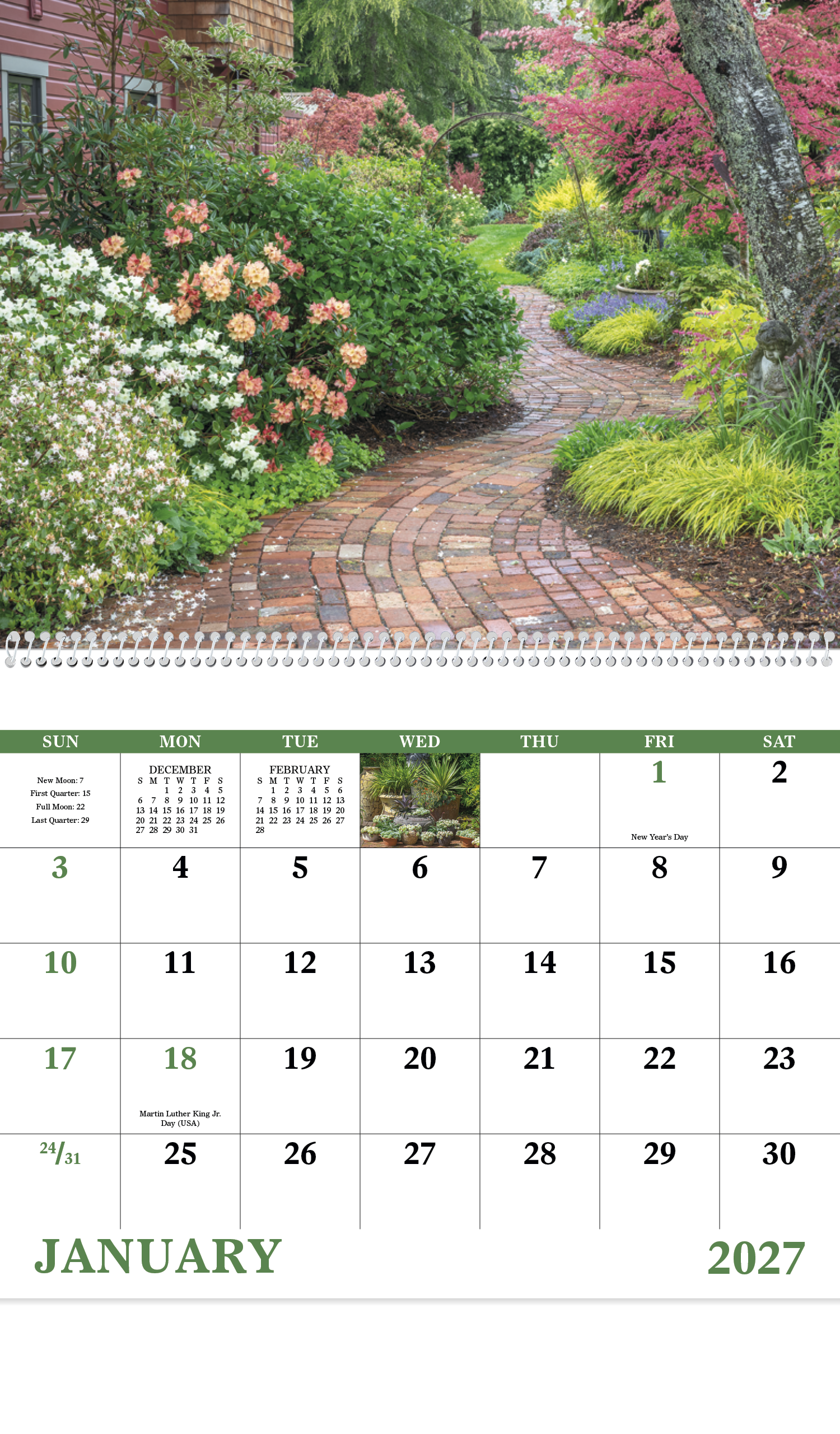 Good Value™ Garden Walk - Spiral Calendar 44