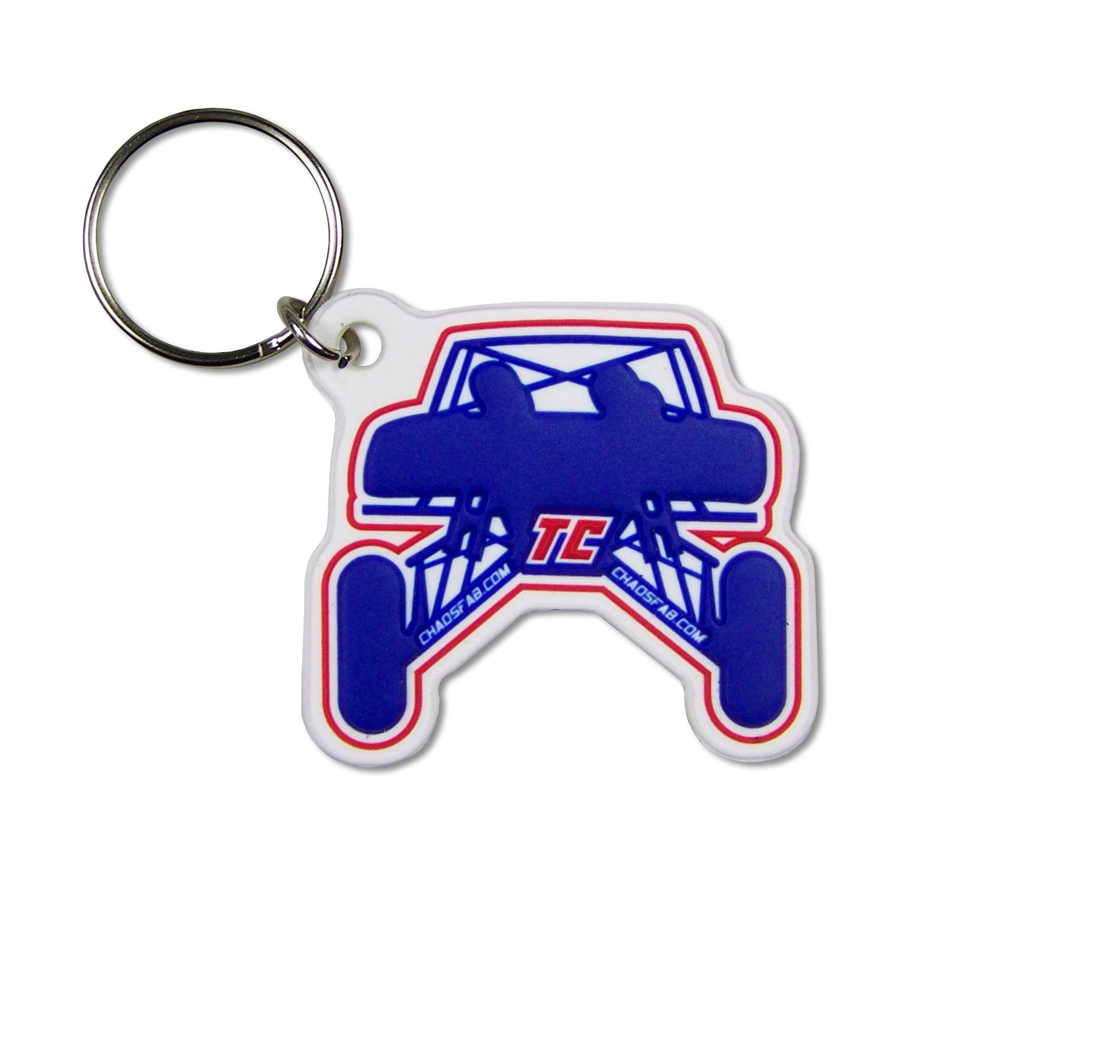 Custom 2D PVC Key Tag - USA Made 12