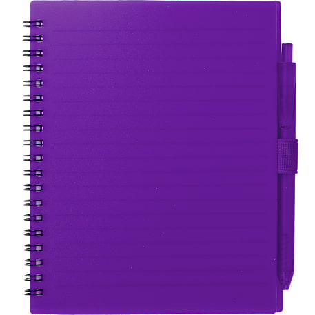FSC® Recycled 5.5” x 7” Spiral Notebook w/ RPET Pe 155