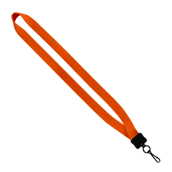 3/4" Smooth Nylon Lanyard with Plastic Clamshell, O-Ring & Metal Swivel Sna 26