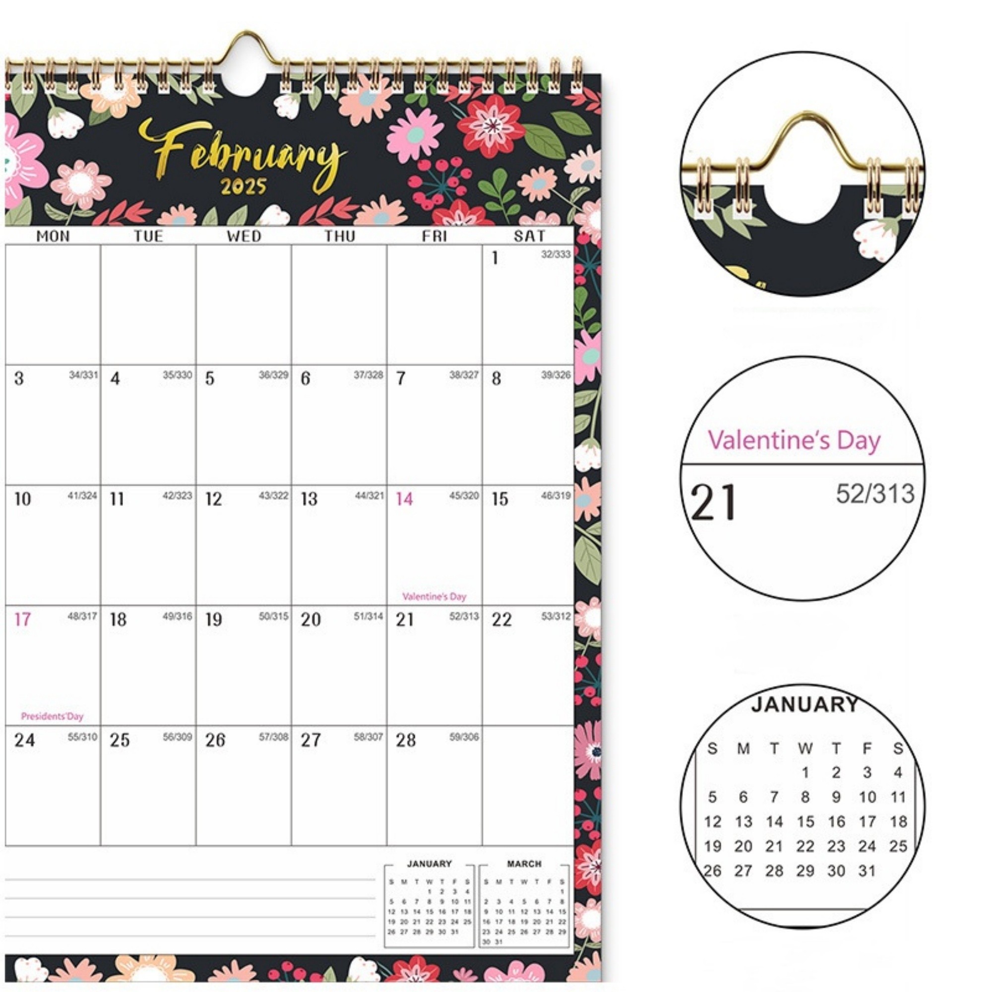 18 Months 14"*11" Wall Calendar From Jan 2025 To June 2026 3