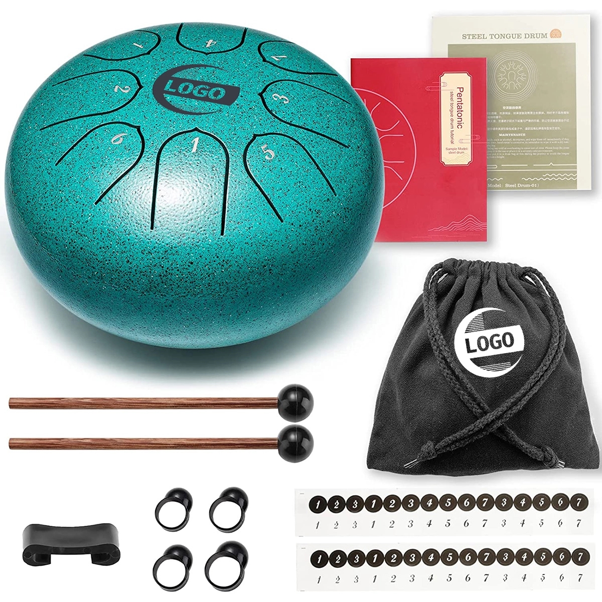Alloy Steel Tongue Drum 8 Notes 6 Inches Handpan Drums 3