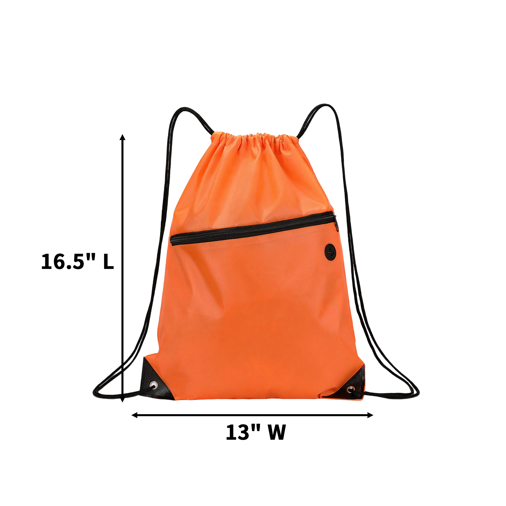 Drawstring Sports Sack With Front Pocket Earbud Port 6