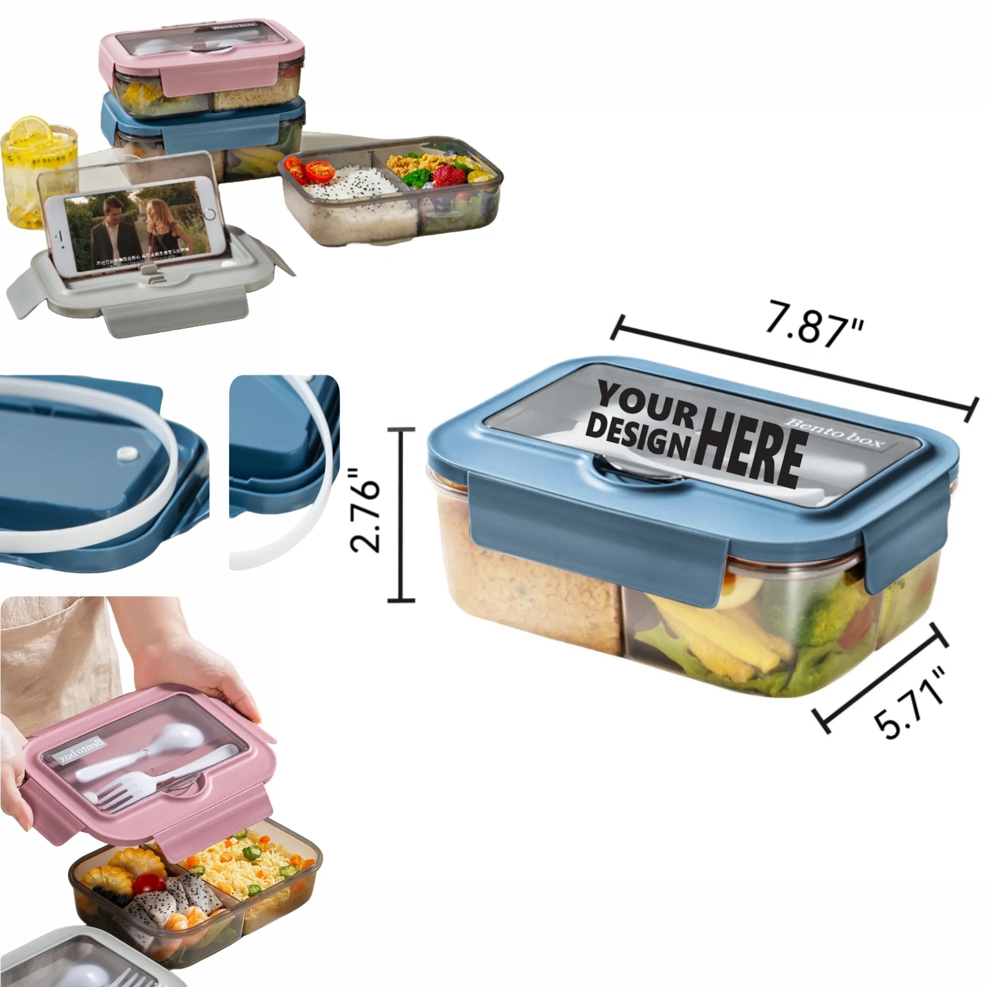 Food-Grade Divided Bento Box 2