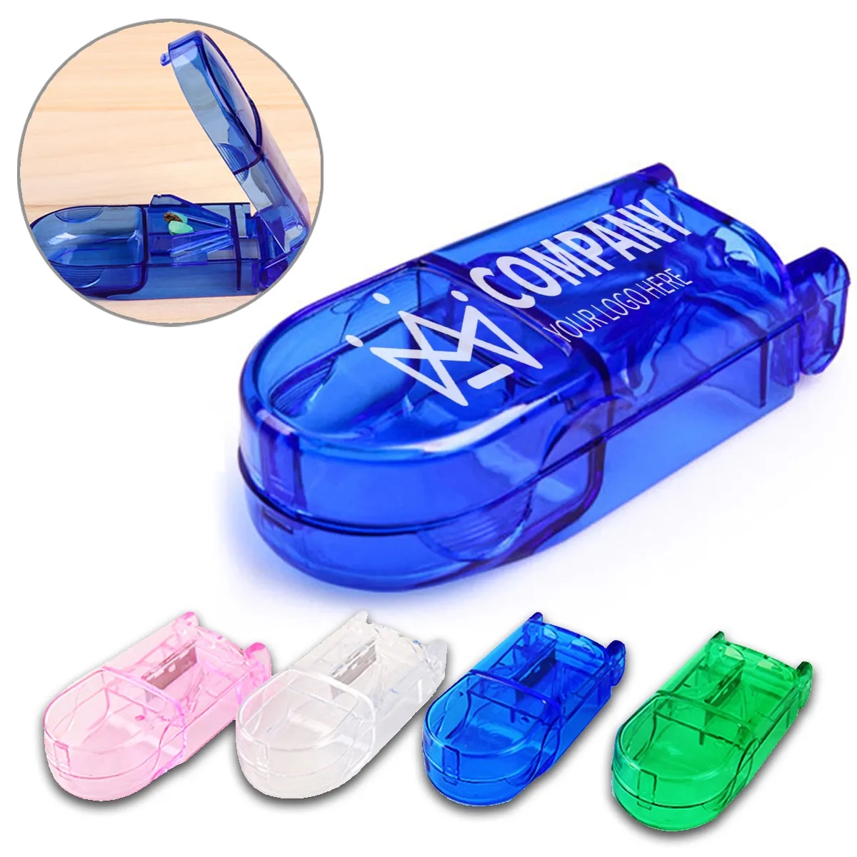 Portable Tablet Cutter with Blade and Storage Compartment 2