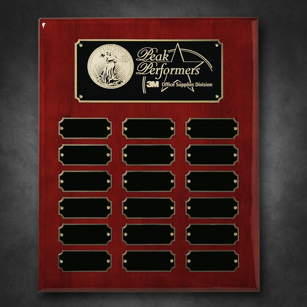 Rosewood Piano Finish Perpetual Plaque 7
