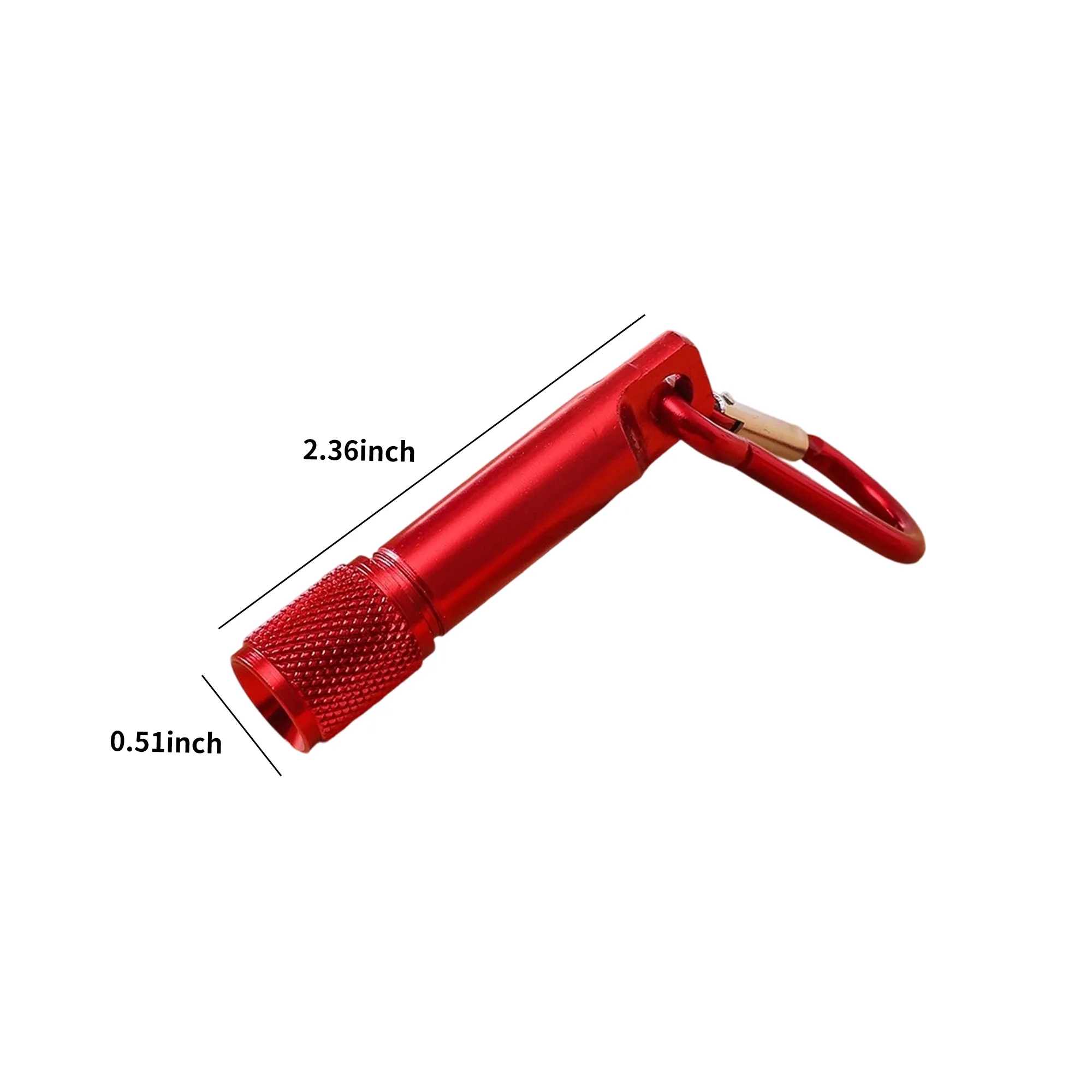 Aluminum Alloy Mini Flashlight with Carabiner Hook 4