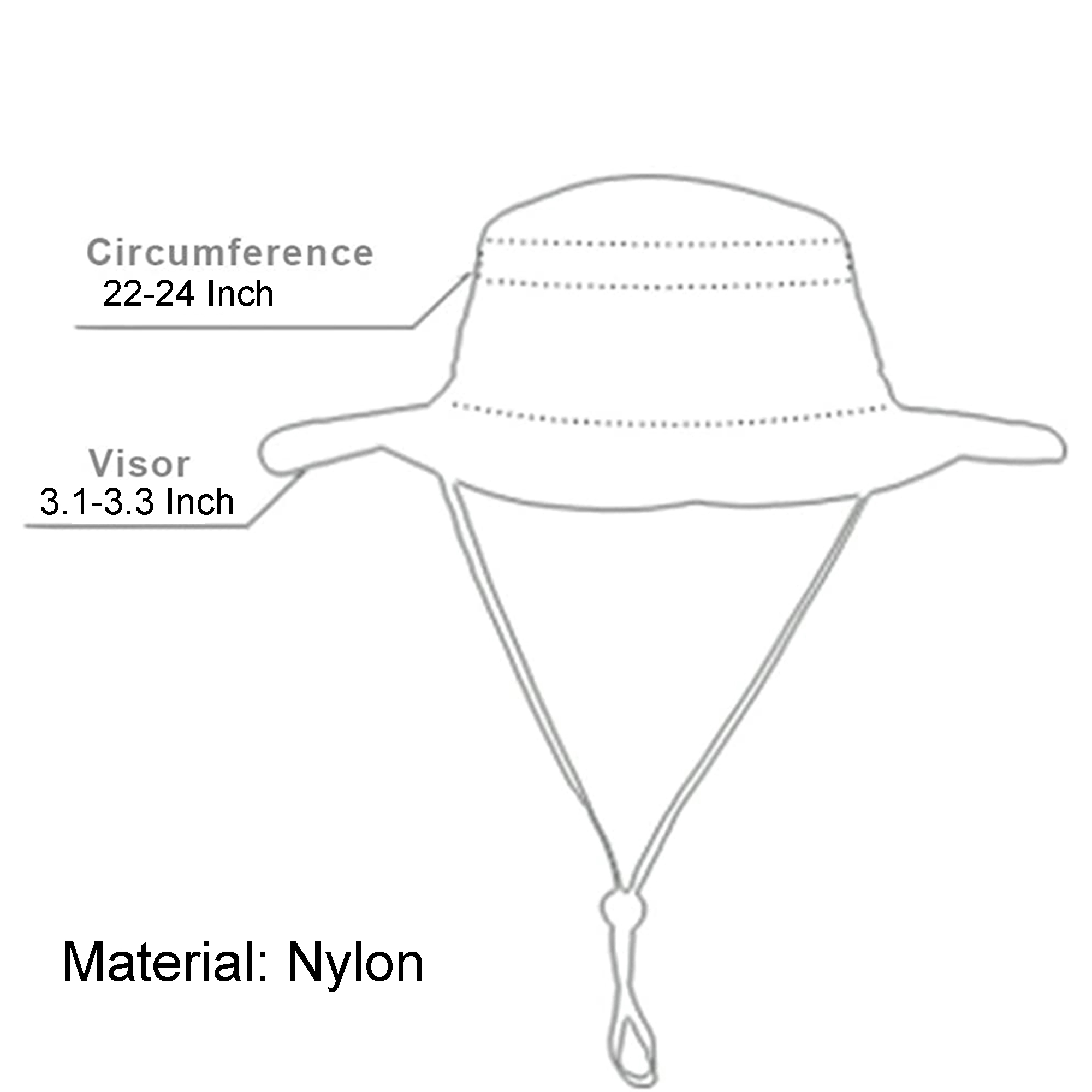 Nylon Fishing Bucket Hat With String MOQ50 4