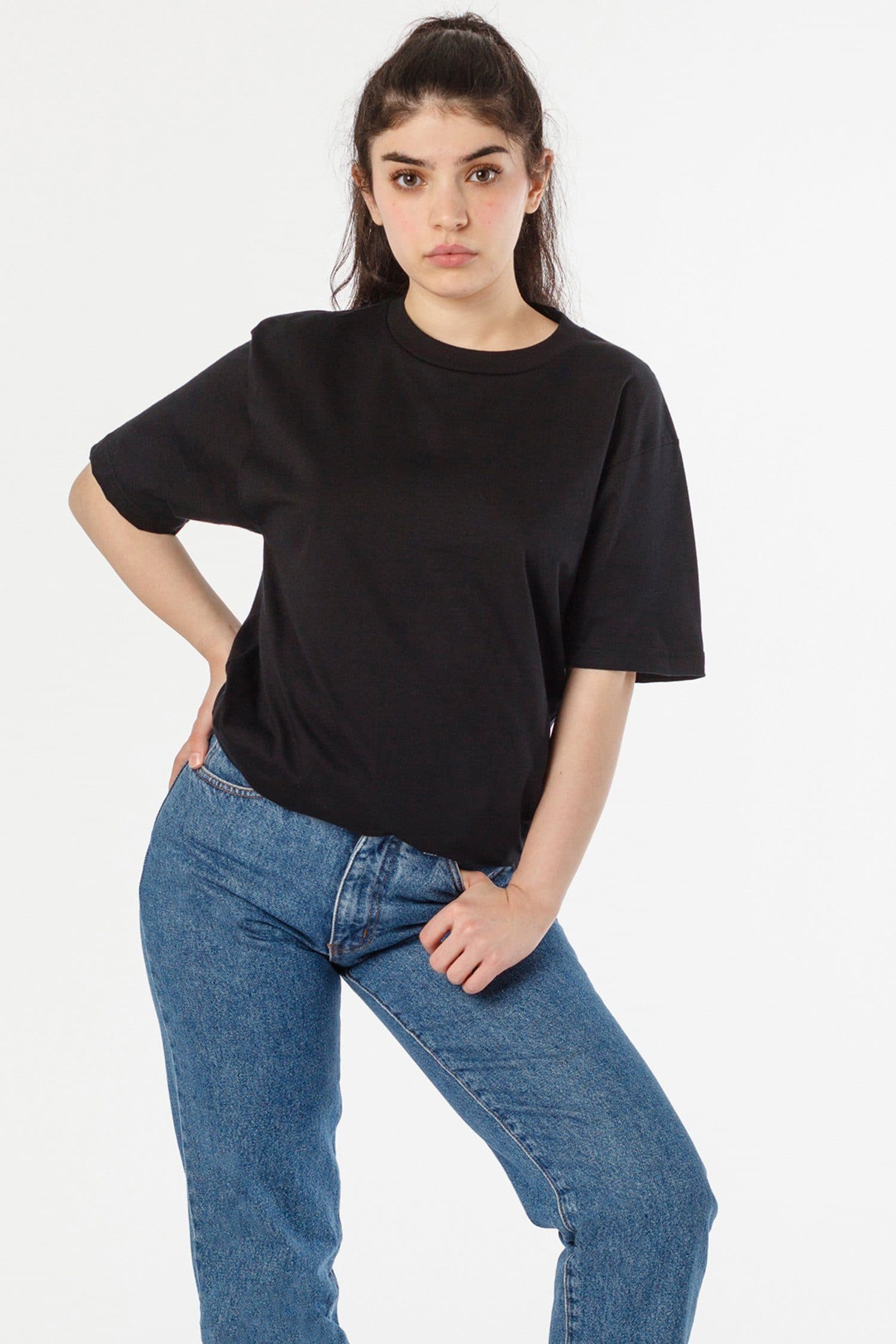 6.0oz Crew Neck Heavy Combed Cotton T-Shirt 8