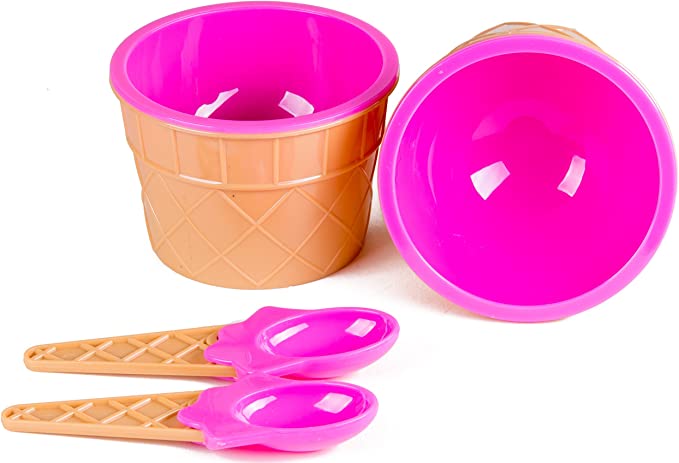 Ice Cream Bowls and Spoons for Summer/Holiday/Parties 14