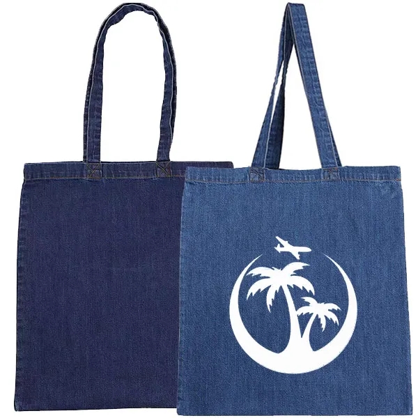 Reusable Denim Tote Bag, custom tote bag with logo imprint 6