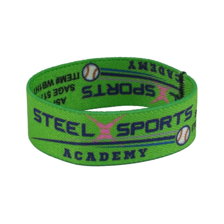 "Wrist Twist 1/2" Stretchy Elastic Dye Sublimation Wristbands - PhotoImage ® Full Color Imprint 1