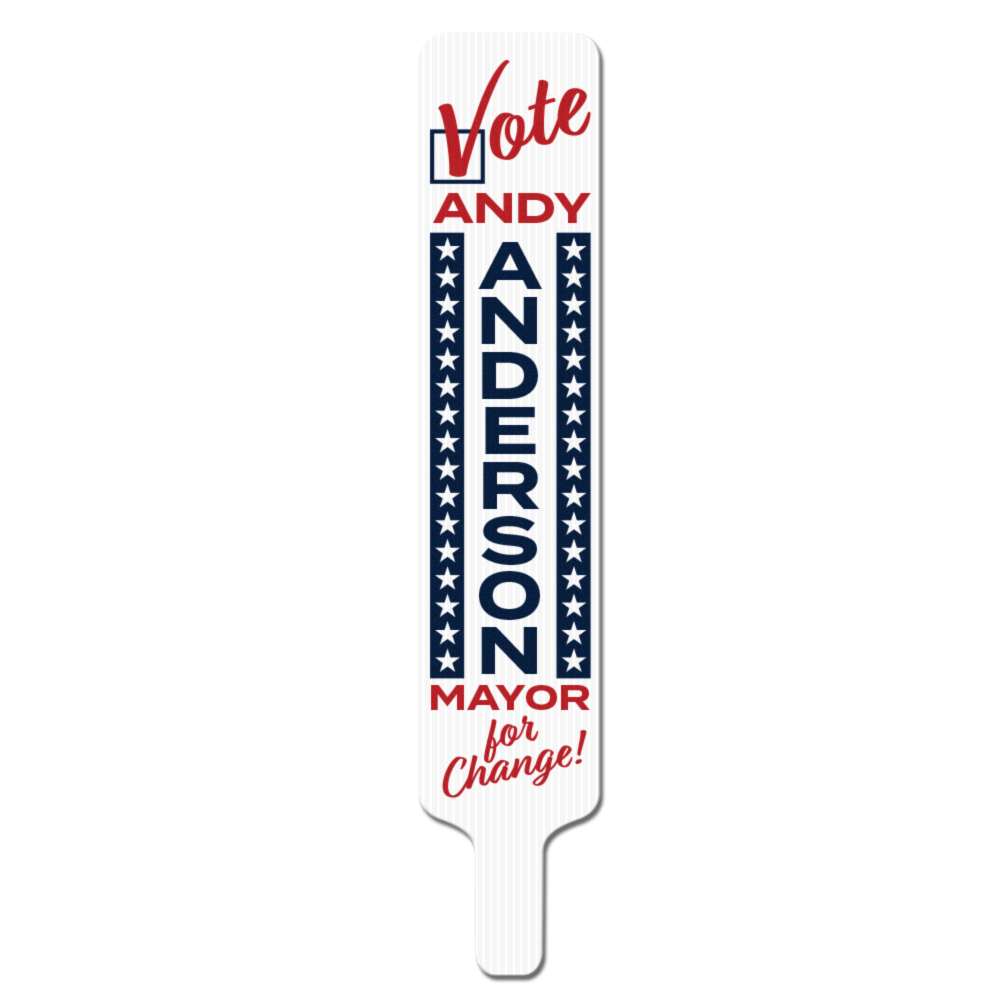 5" x 24" Rally Sign, Screen Printed 5