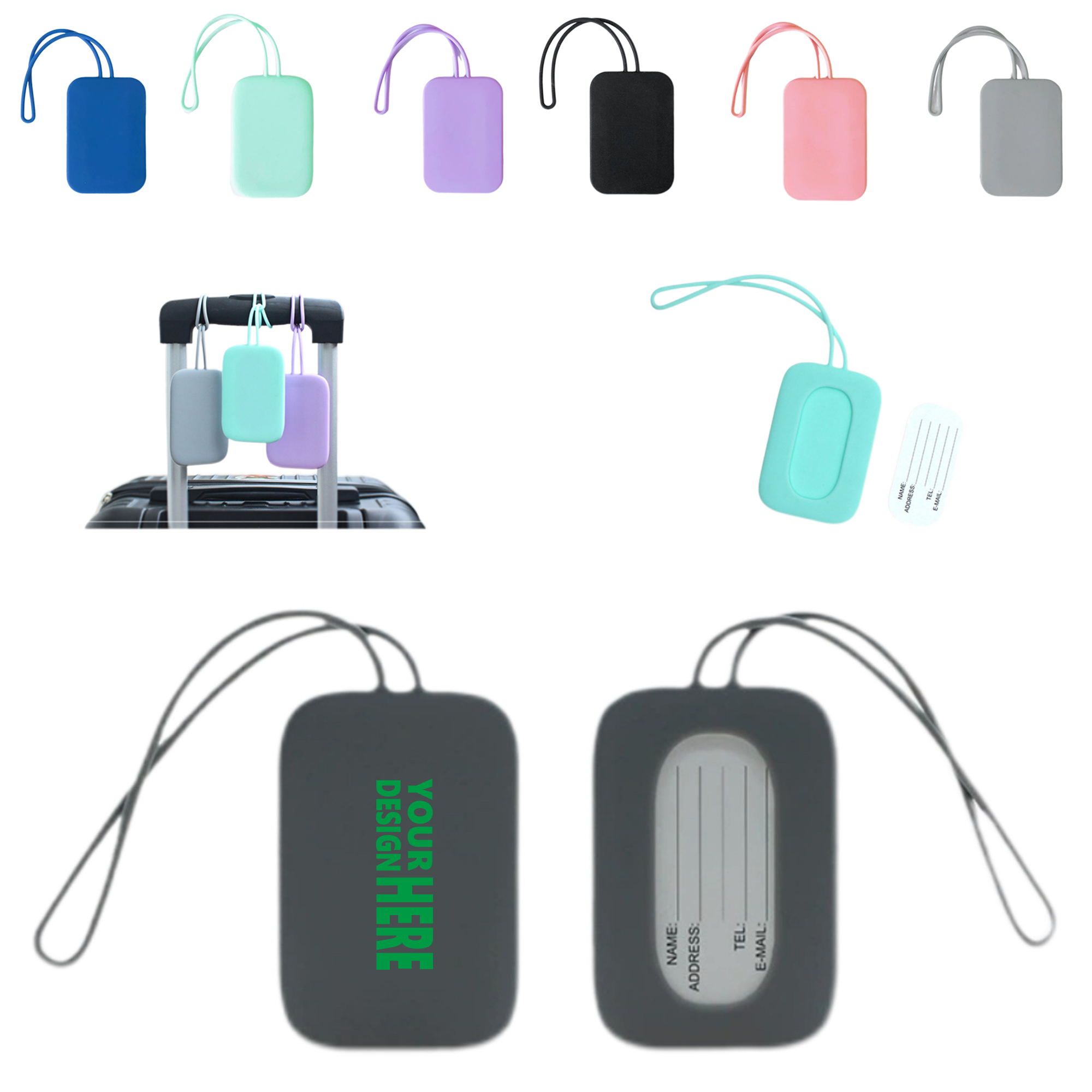 Eco-Friendly Silicone Suitcase Label 2