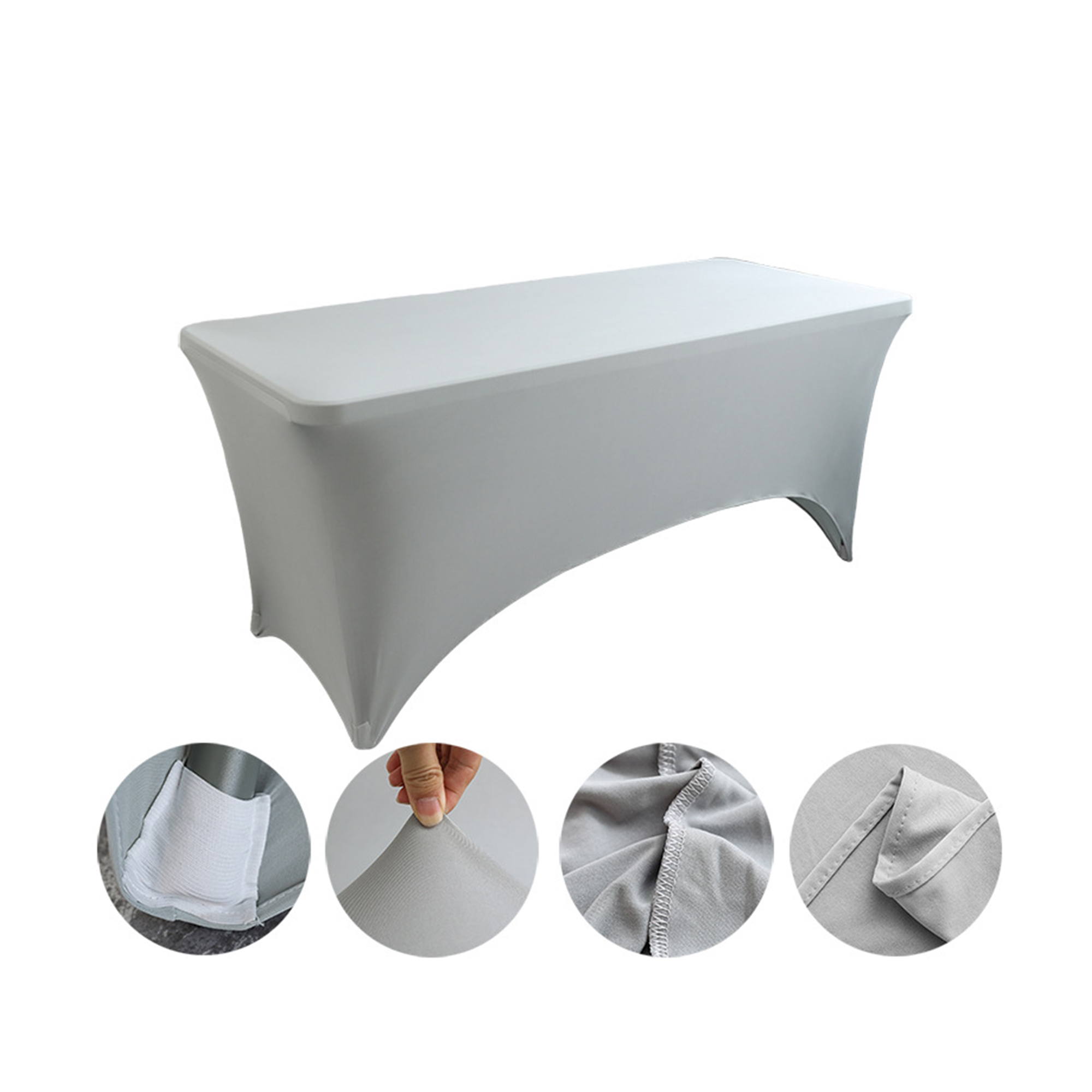 Six Foot Elastic Table Cover For Hotel And Restaurant Use 16