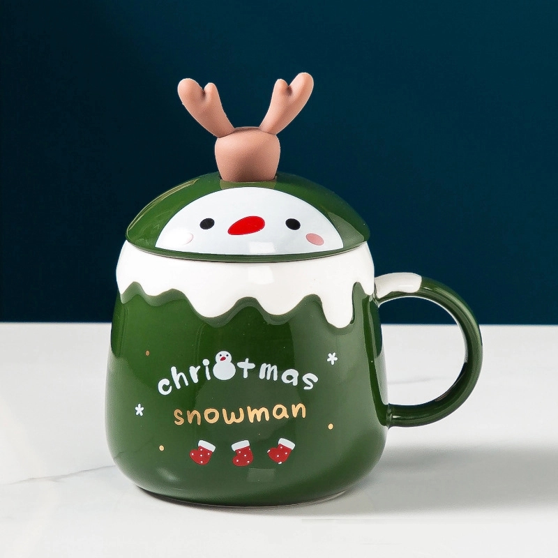 Christmas Antlers Shaped Coffee Ceramic Mug 6
