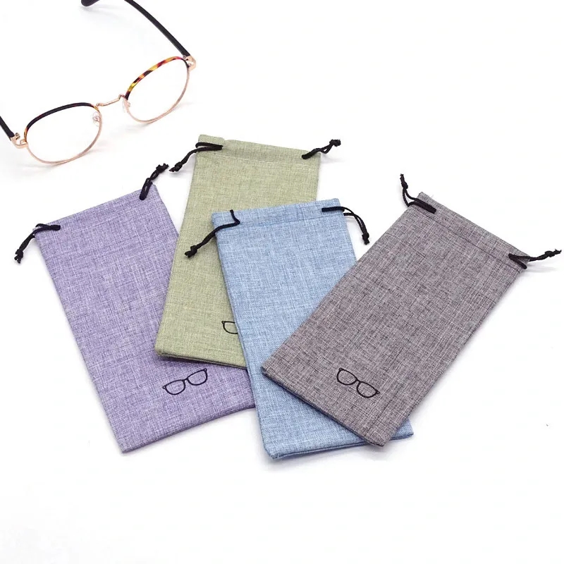 Linen Glasses Cleaning Cloth Pouch 2