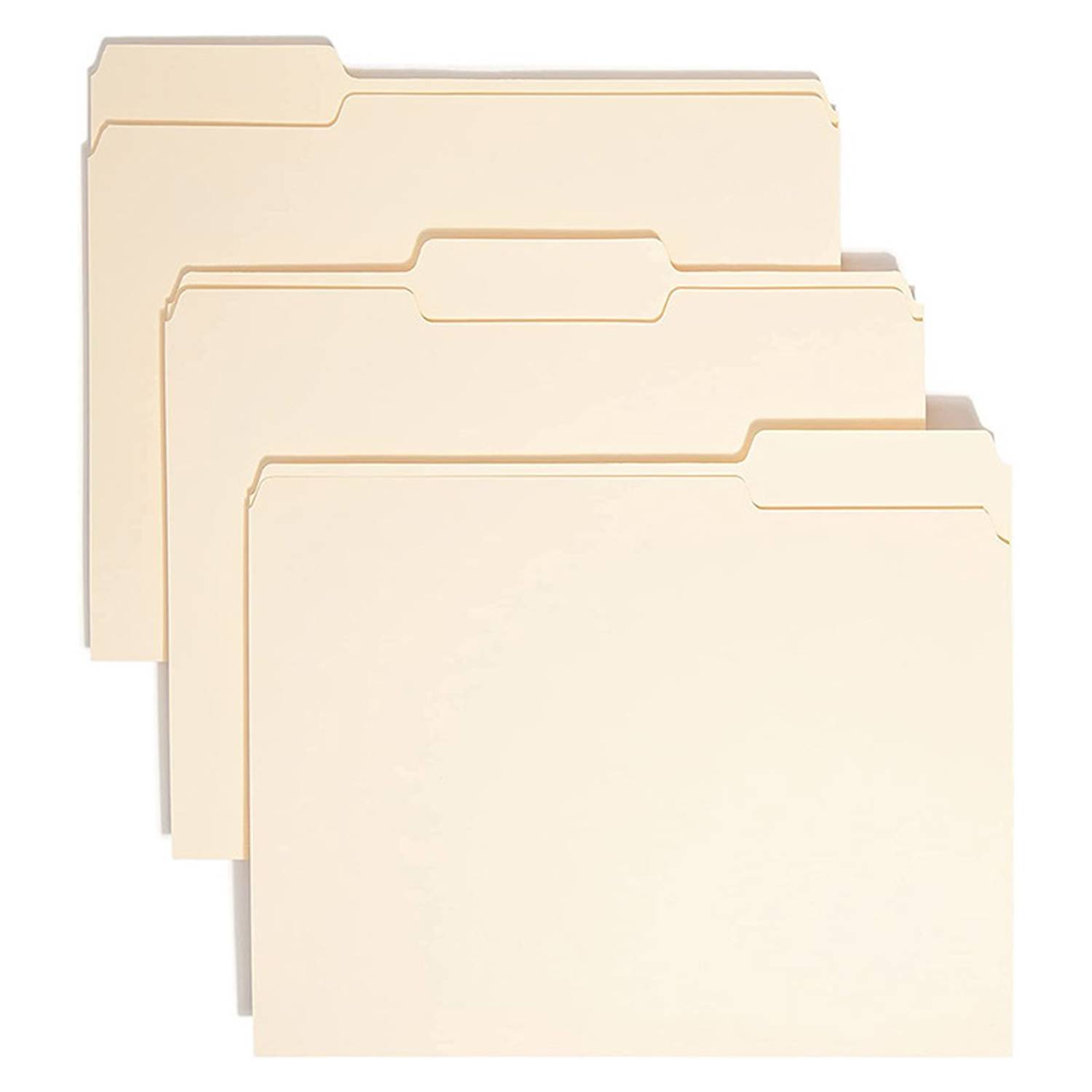 Letter Size Manila File Folders 1/3 Cut Tabs for Office 4