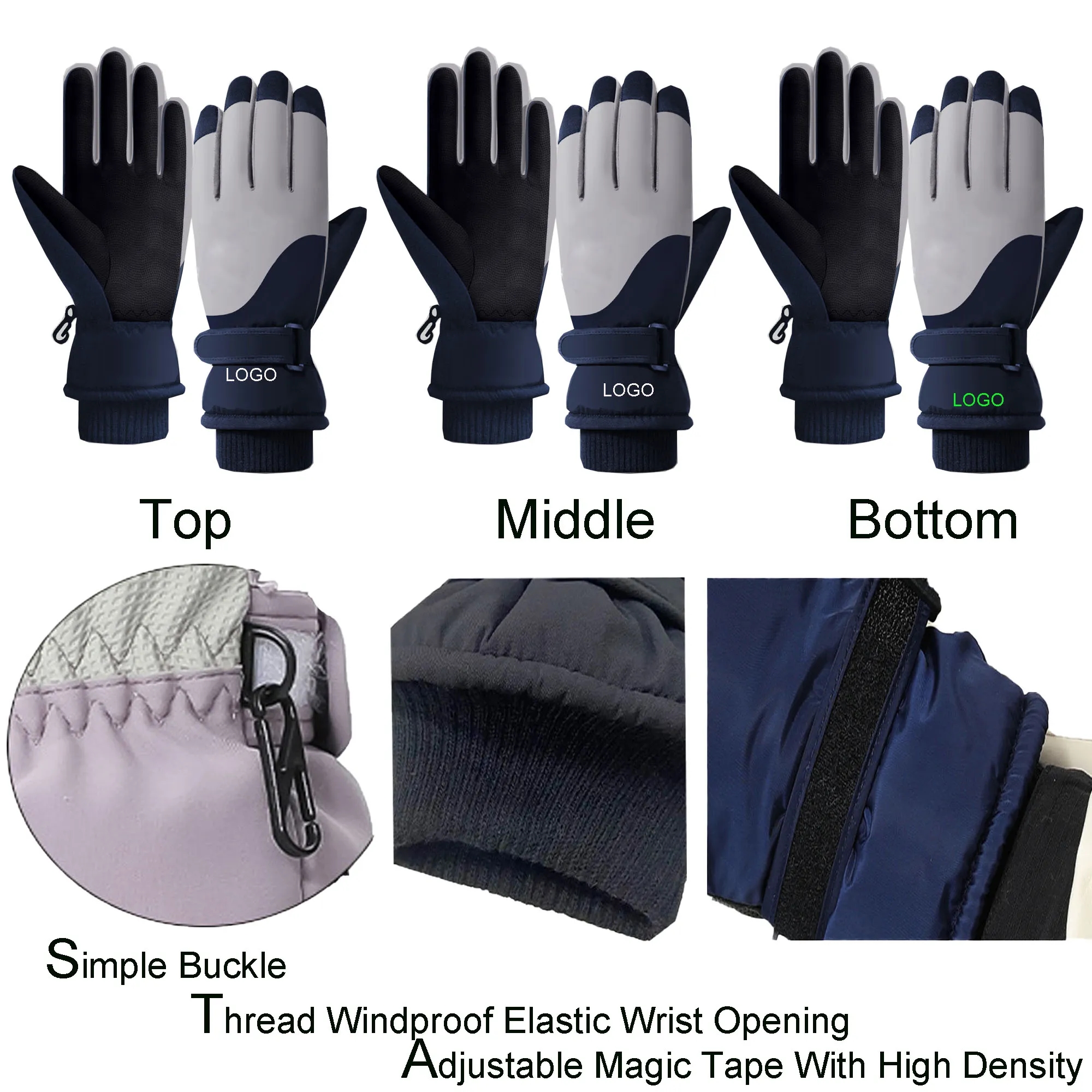 Spot Full Color Winter Skiing Gloves 2