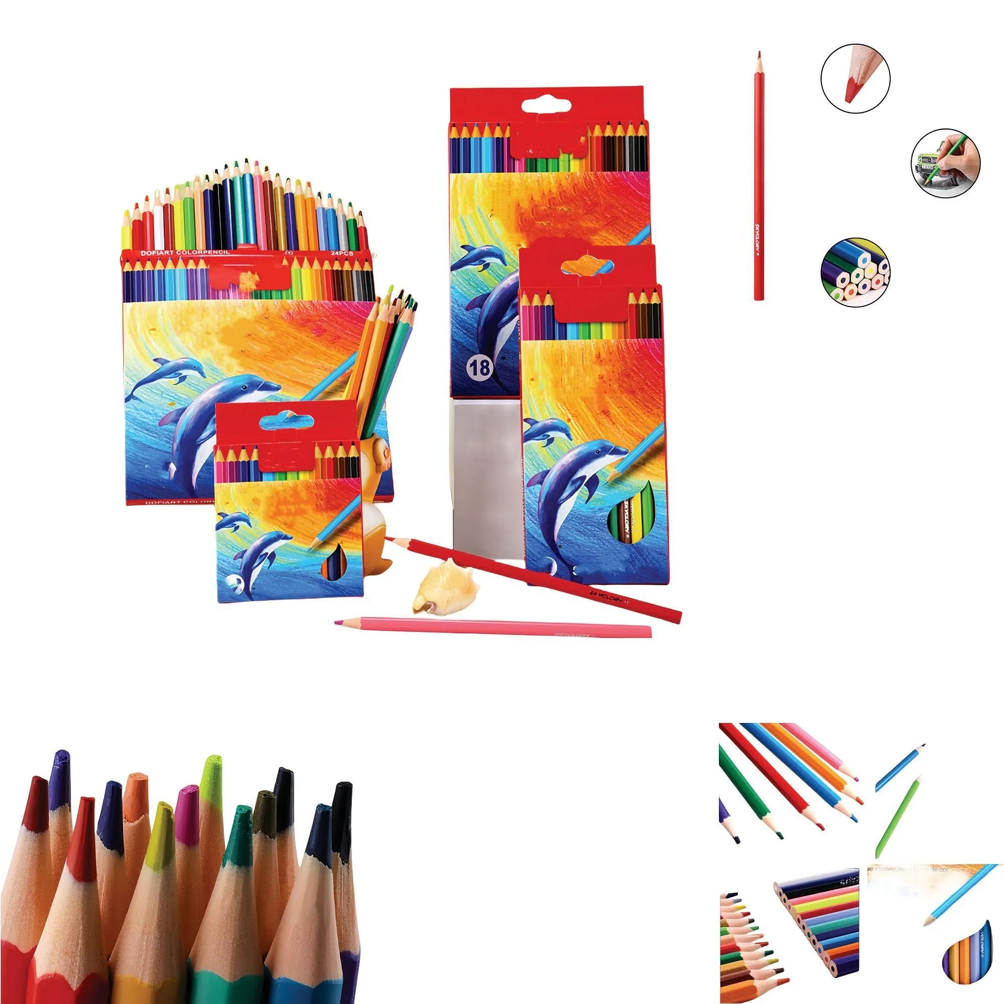 24-Piece Colored Pencil Set